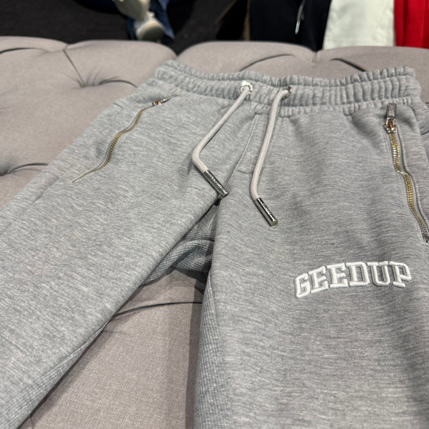 Geedup Small Logo Track Pants 'Grey' (Second hand)