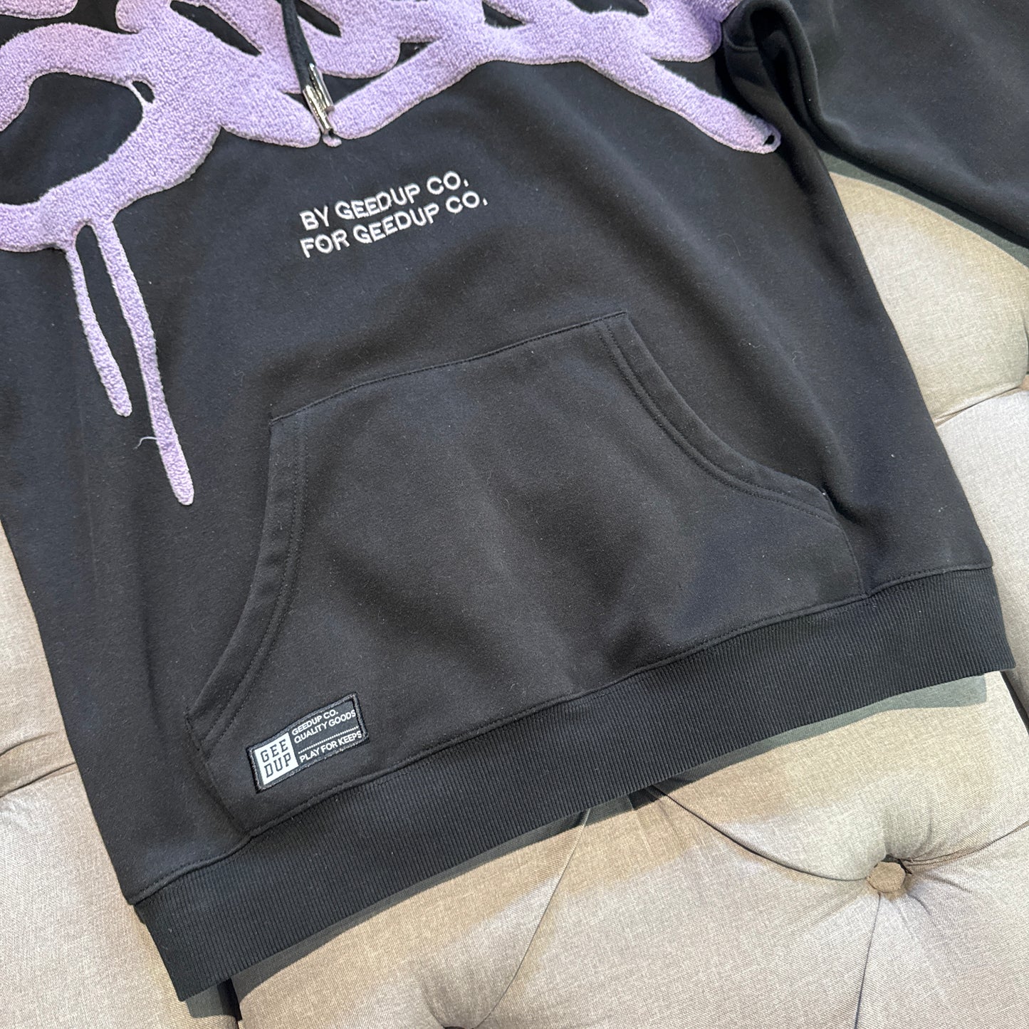 Geedup Handstyle Hoodie 'Black Lavender Purple' (Second hand)