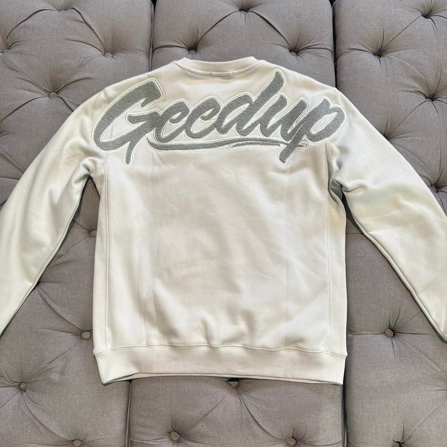 Geedup OS Script Crewneck 'Grey' (Second hand)