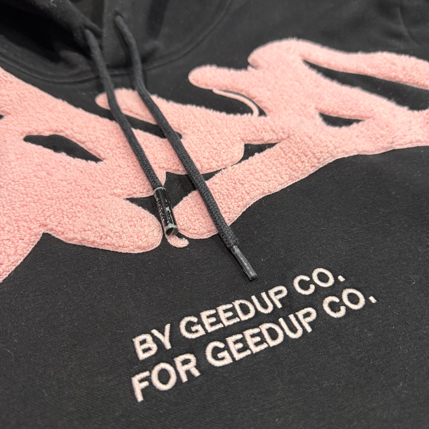 Geedup Handstyle Hoodie 'Black Pink' (Second hand)
