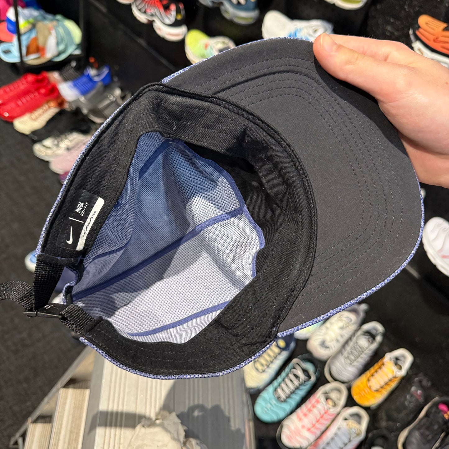 Nike 5 Pannel AW84 Drifit Cap 'Blue/Grey' Textured Pattern (Second hand)