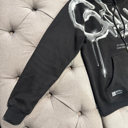 Geedup Handstyle Hoodie 'Black Chrome' (Second hand)