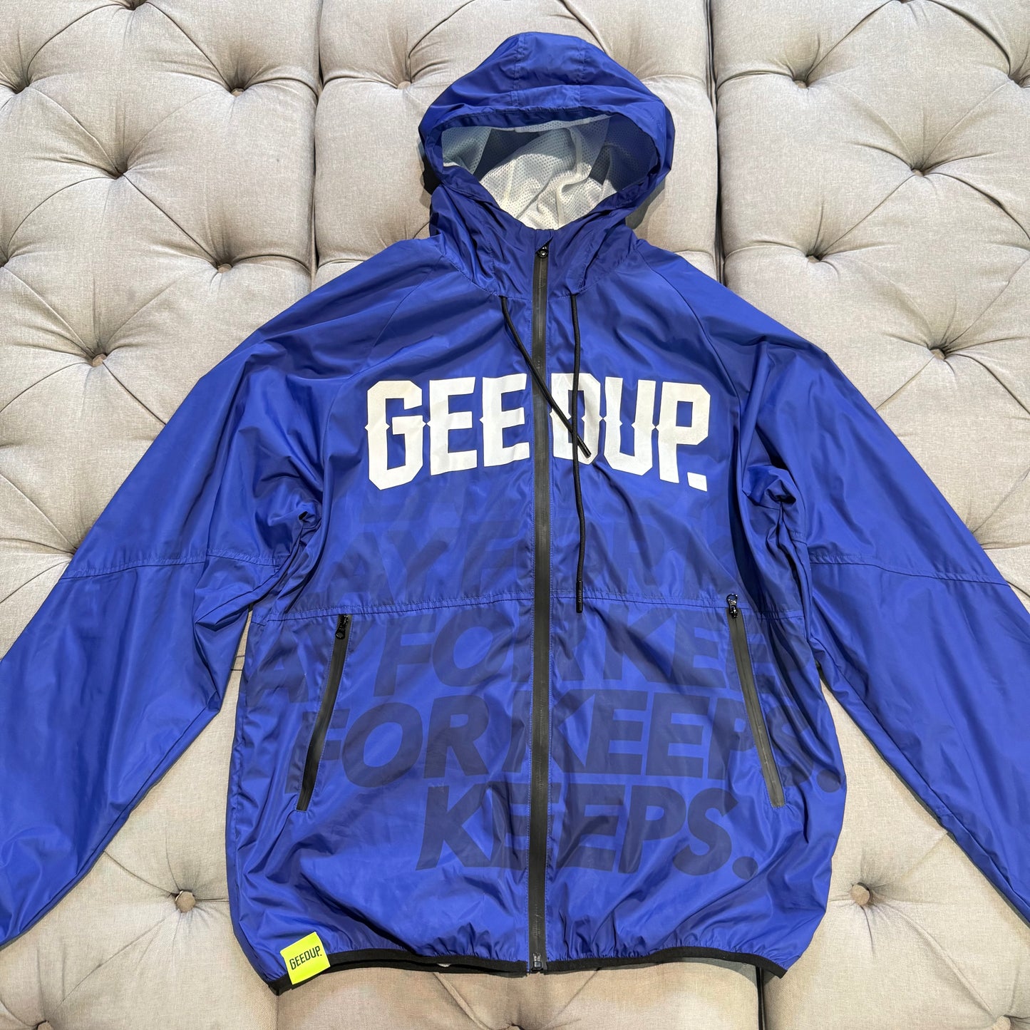 Geedup PFK windbreaker 'Blue White' (Second hand)