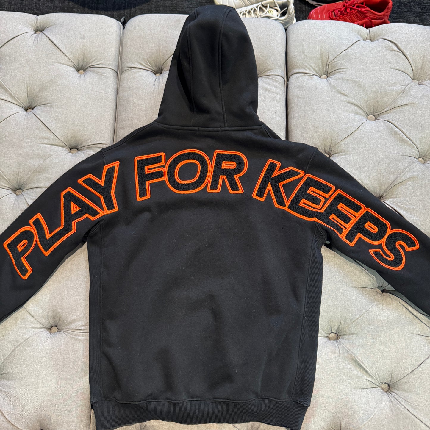 Geedup Play For Keeps Hoodie 'Black Orange' (Second hand)