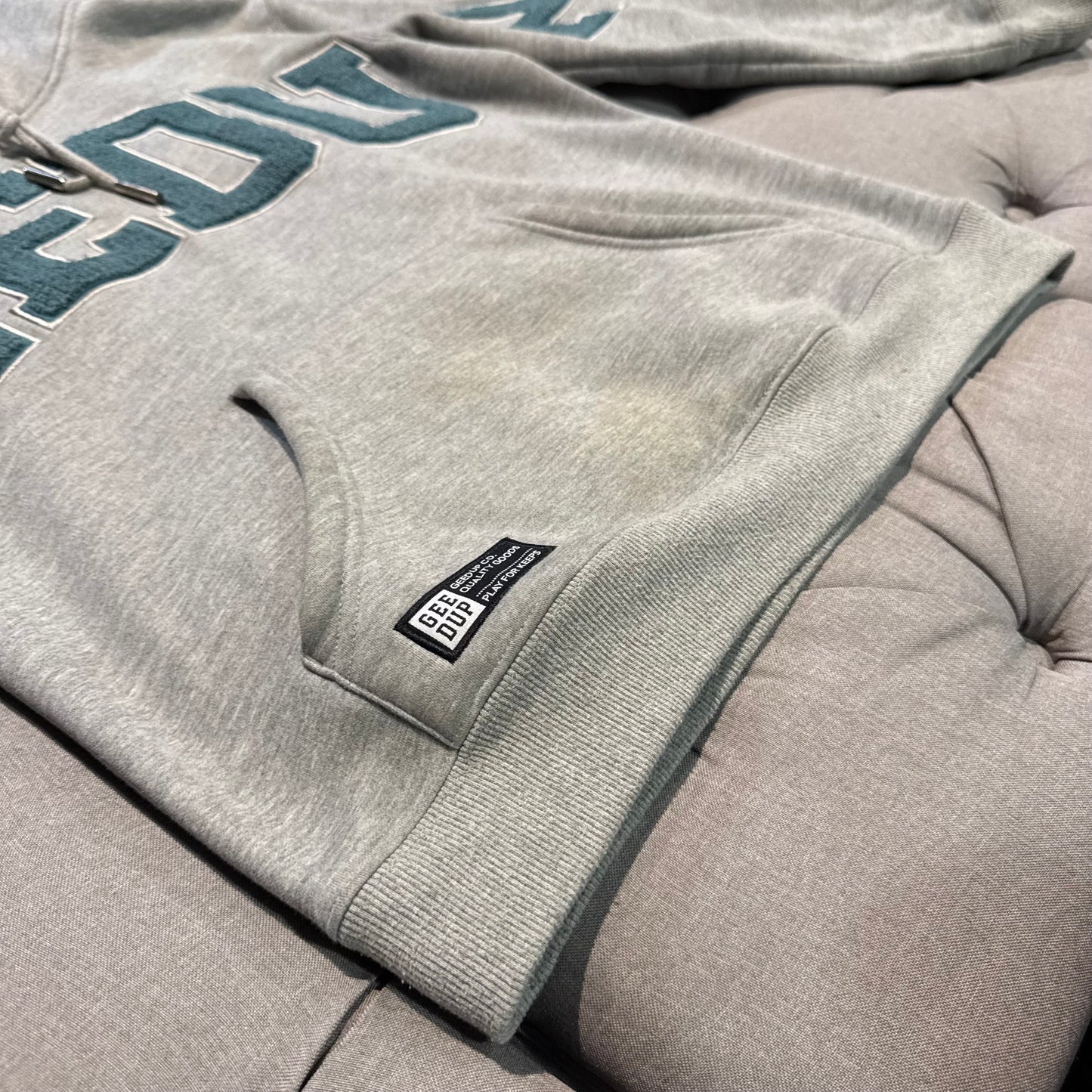 Geedup Team Logo Hoodie 'Grey Teal' (Second hand)