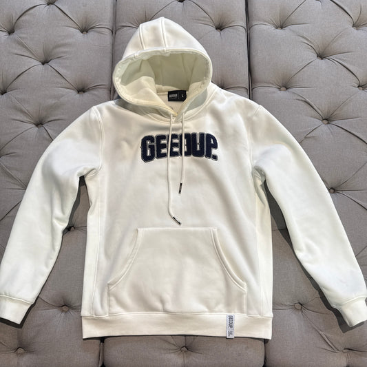 Geedup Play For Keeps Hoodie 'White Cream Navy' (Second hand)