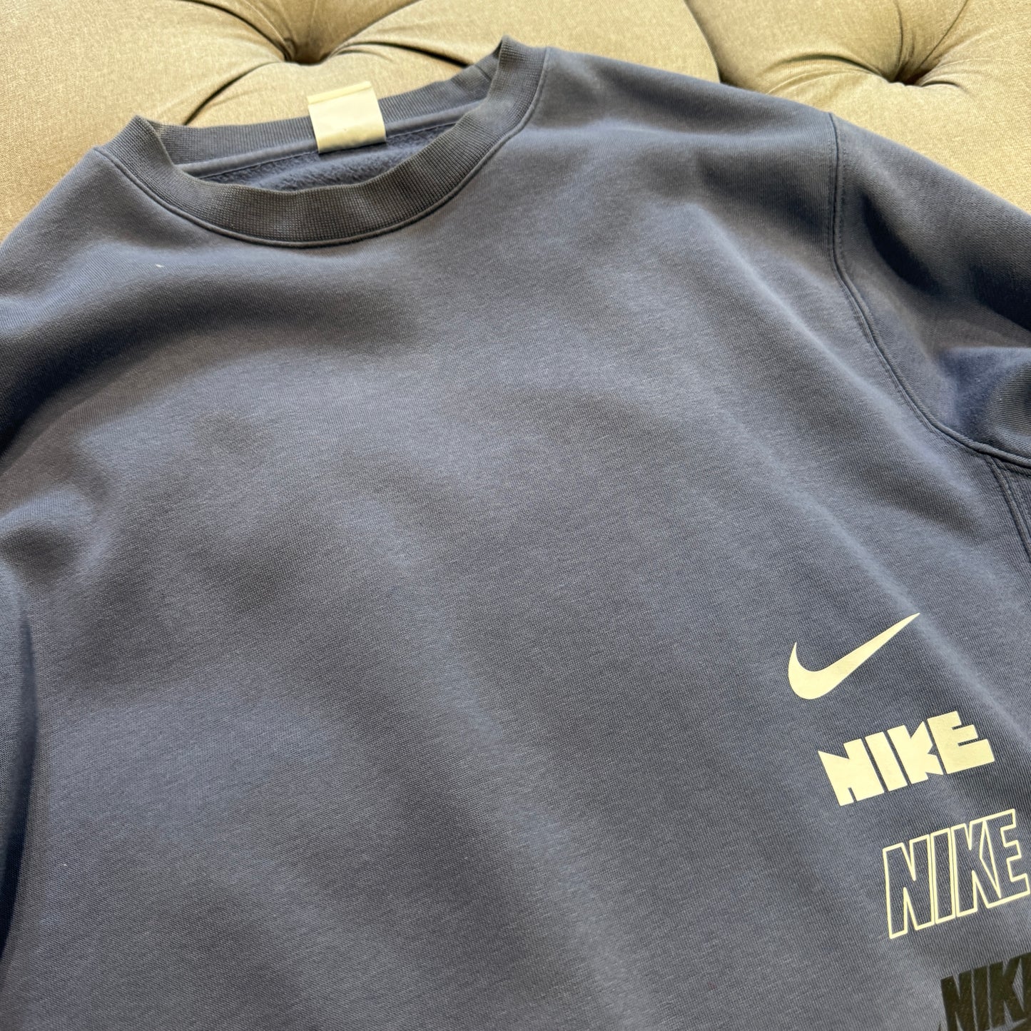 Nike Crewneck Multi-Logo 'Blue Navy' (Second hand)