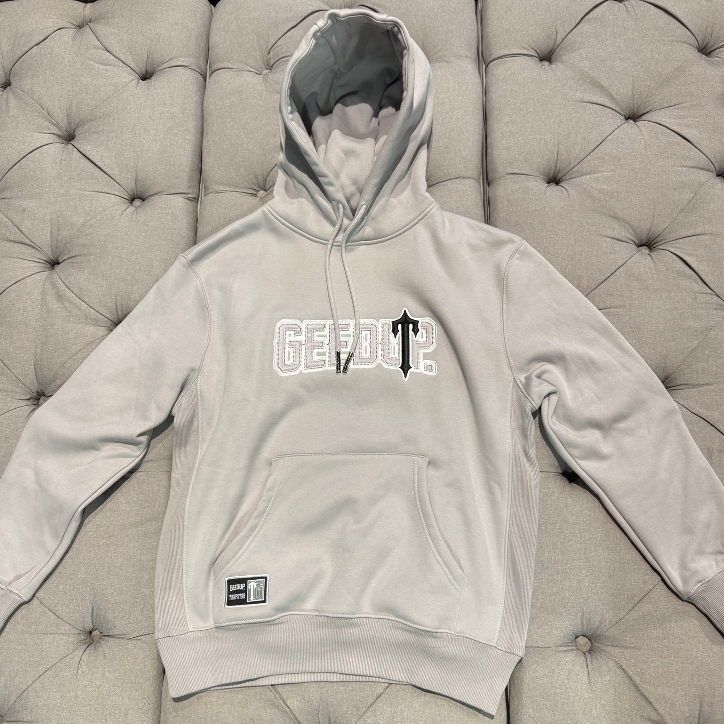 Geedup x Trapstar PFK x Irongate Hoodie 'Grey Black' (Brand New)
