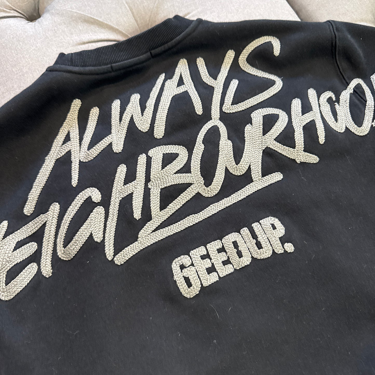Geedup Always Neighbourhood Crewneck 'Black Grey' (Second hand)