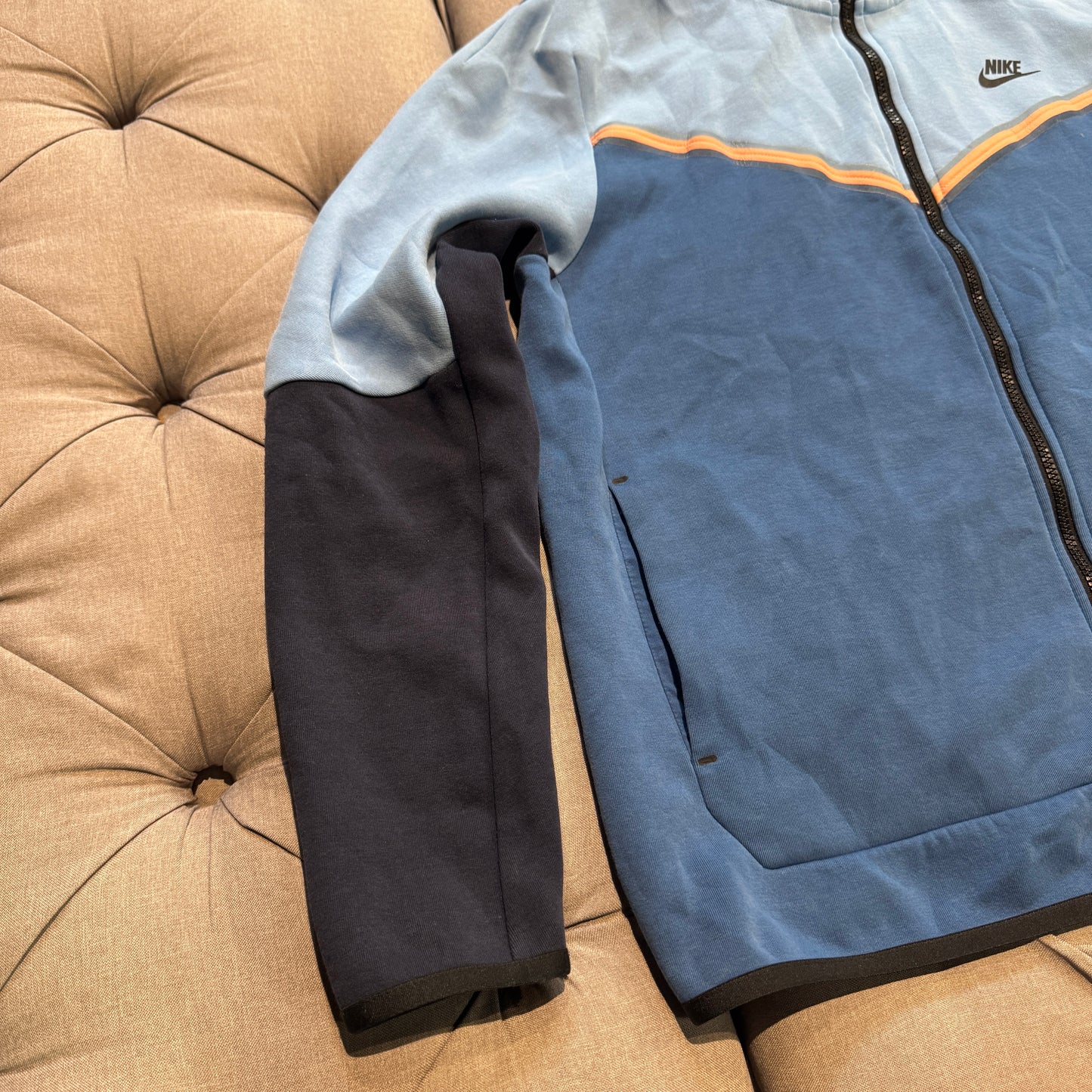 Nike Tech Fleece Jacket 'Blue Navy Peach' (Second hand)
