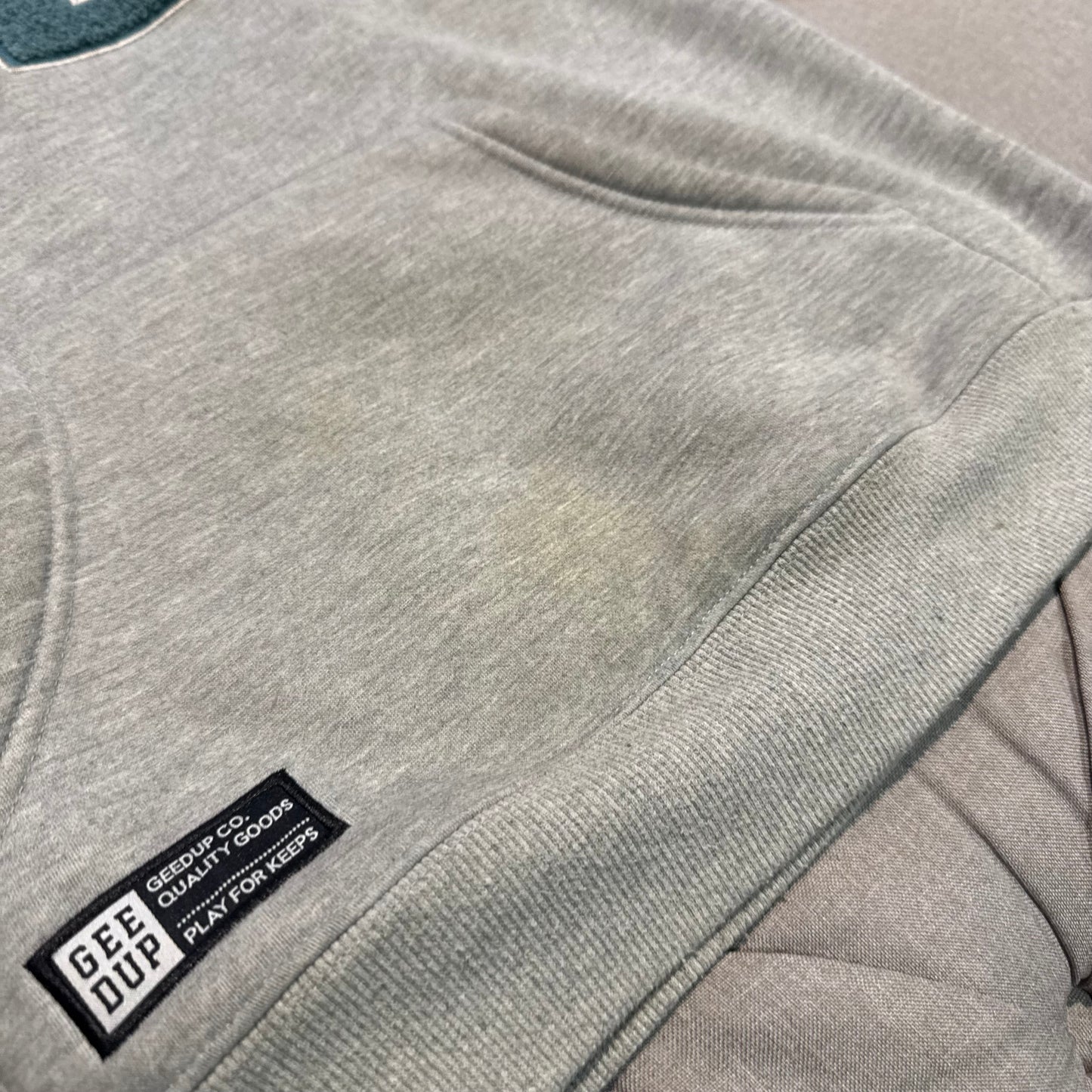 Geedup Team Logo Hoodie 'Grey Teal' (Second hand)