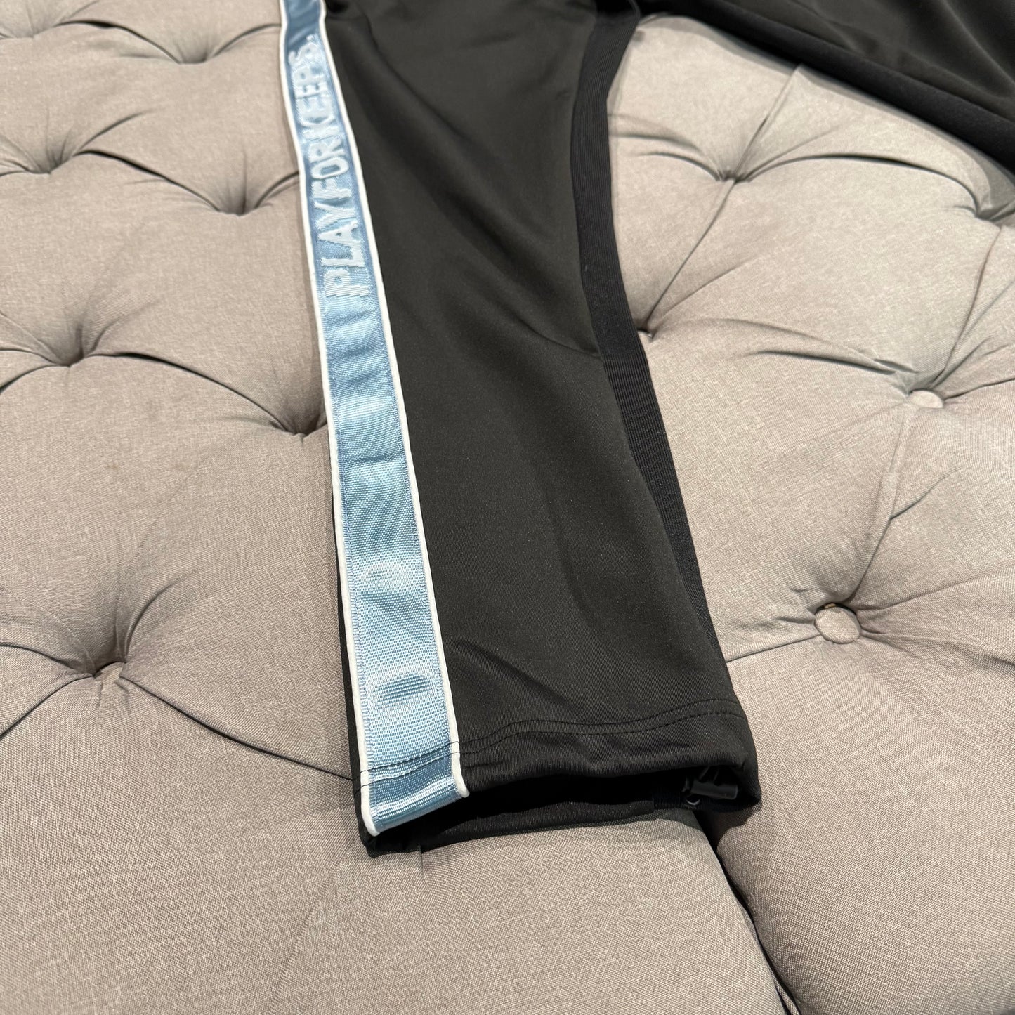 Geedup Play For Keeps Track Pants ‘Black Baby Blue’ (Second hand)