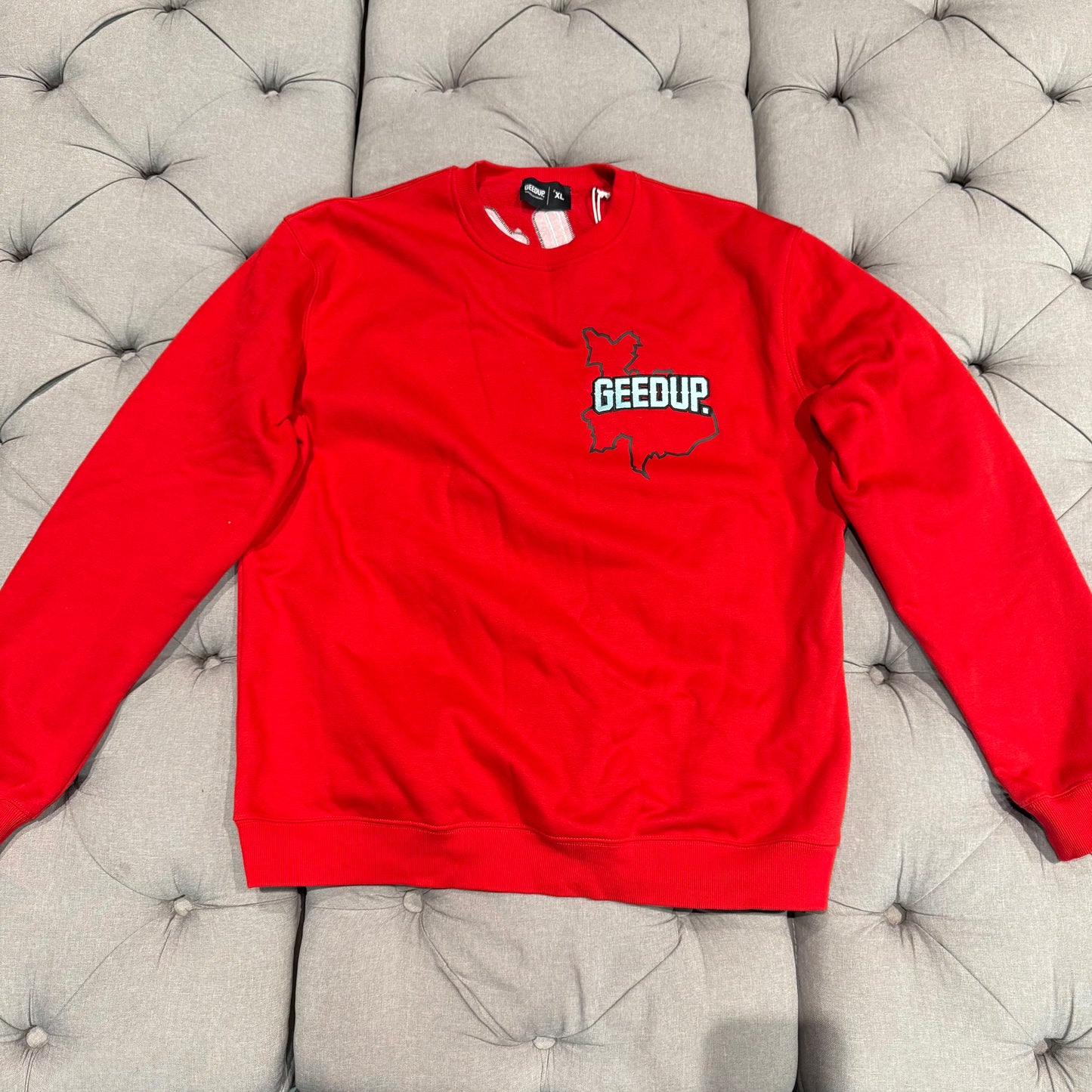 Geedup Proud To Be A Problem Crewneck 'Red' (Second hand)
