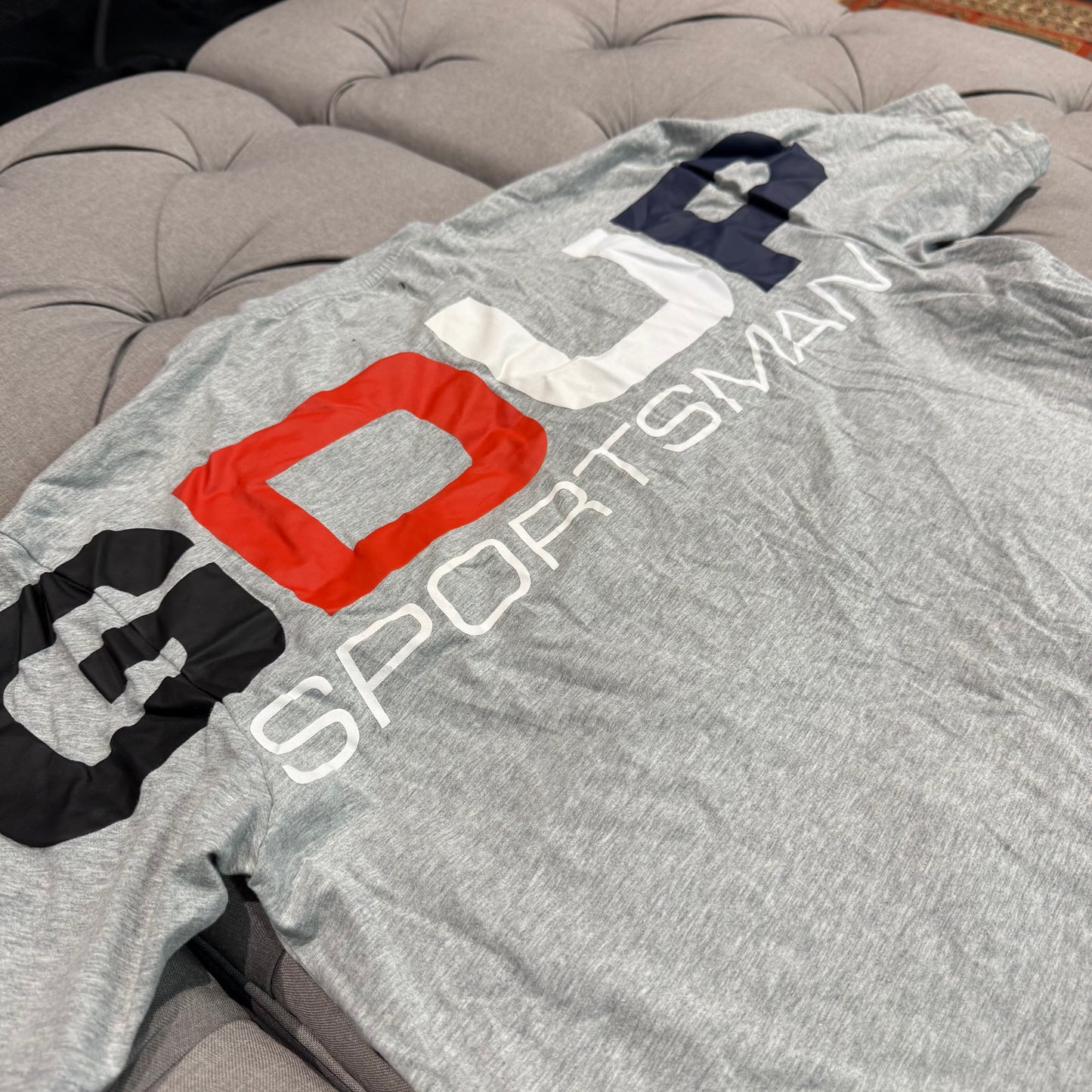 Geedup Sportsman T-Shirt 'Grey Navy Red' (Second hand)