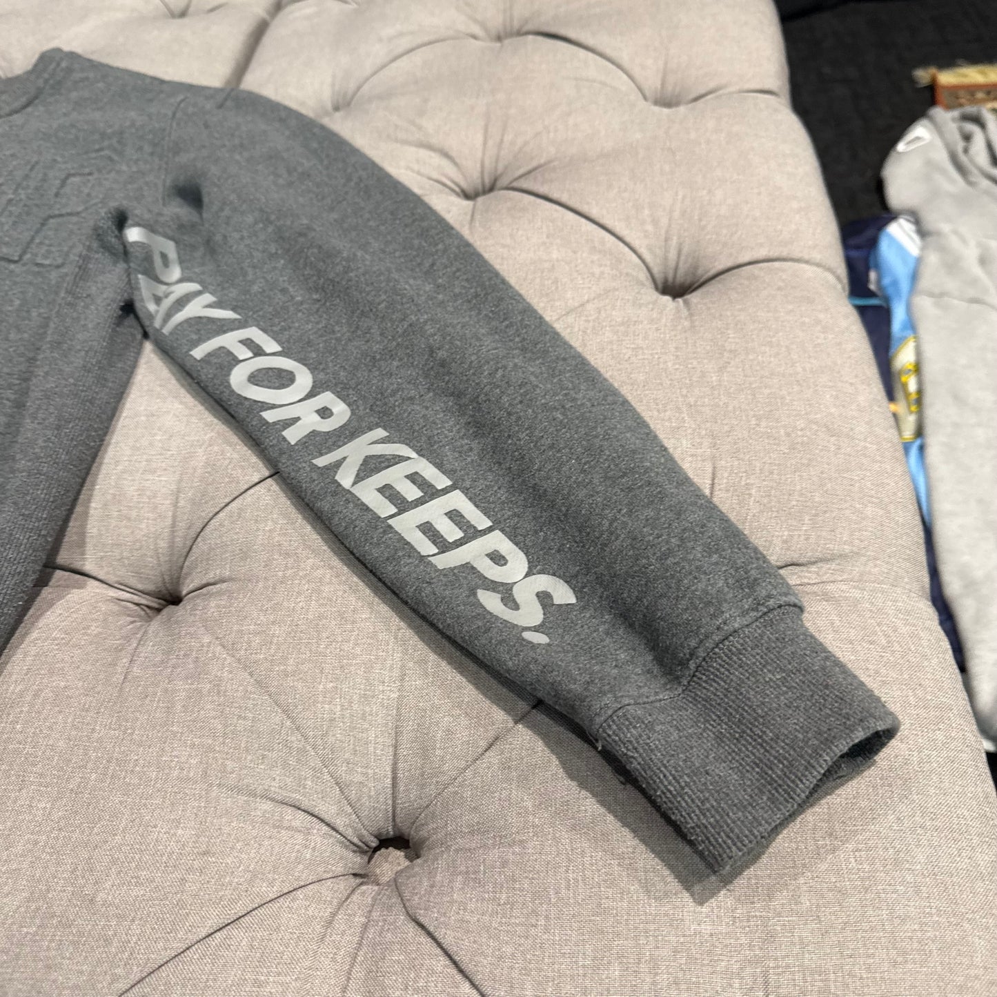 Geedup Embossed Logo PFK Crewneck 'Grey' (Second hand)