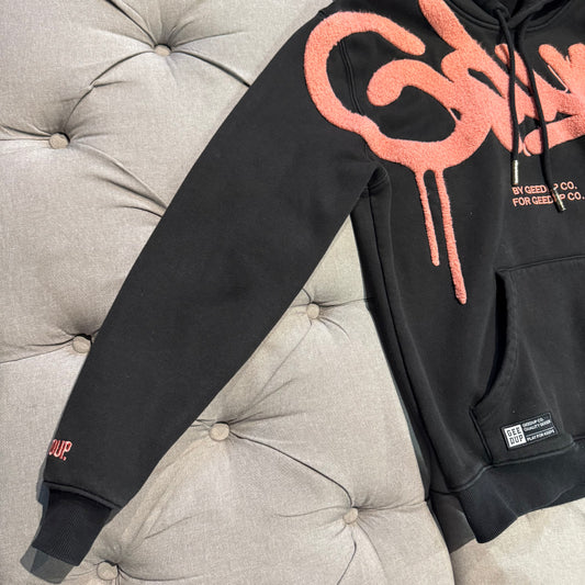 Geedup Handstyle Hoodie 'Black Peach' (Second hand)