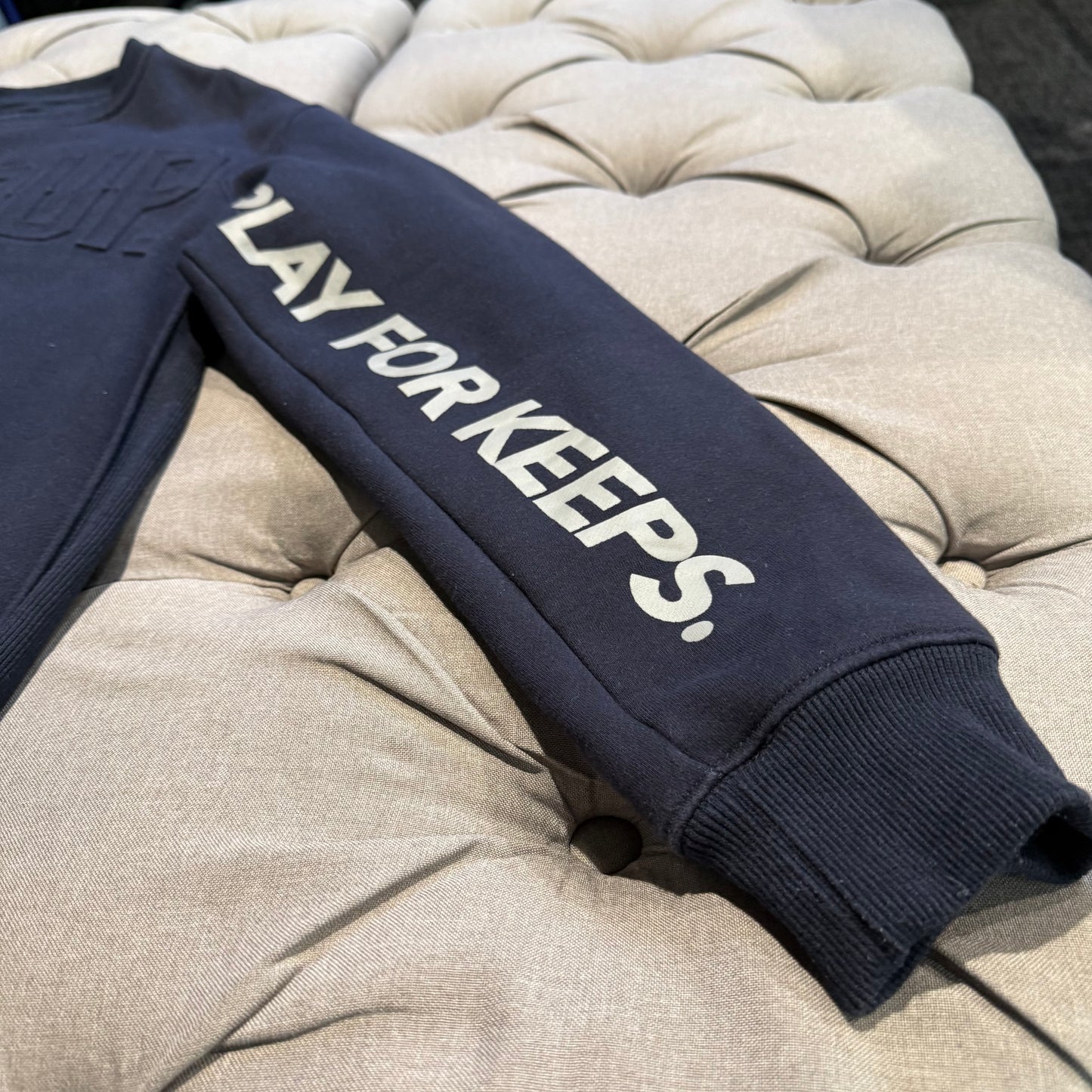 Geedup Embossed Logo Crewneck 'Navy' (Second hand)