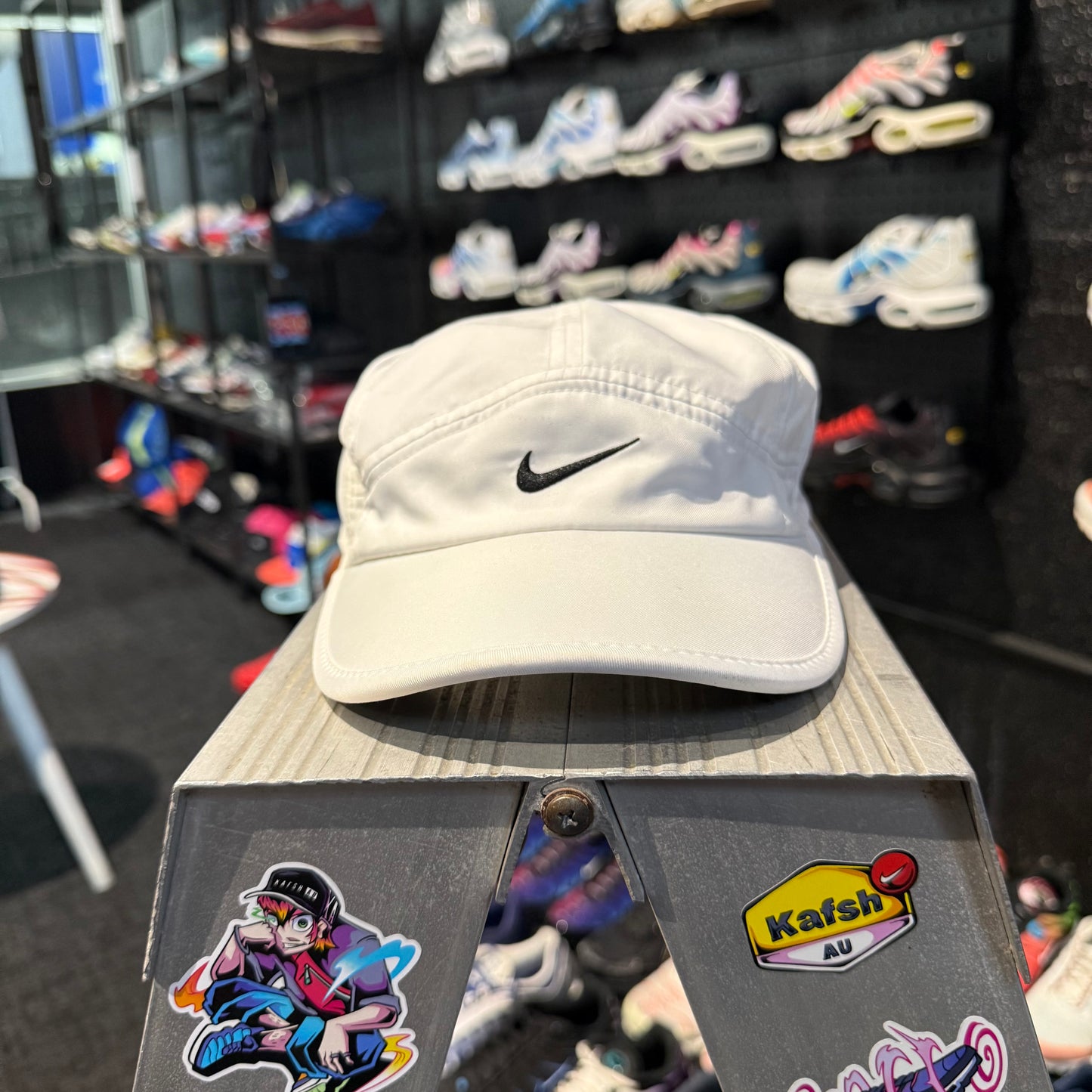Nike Featherlight Drifit Cap 'White Black' (Second hand)