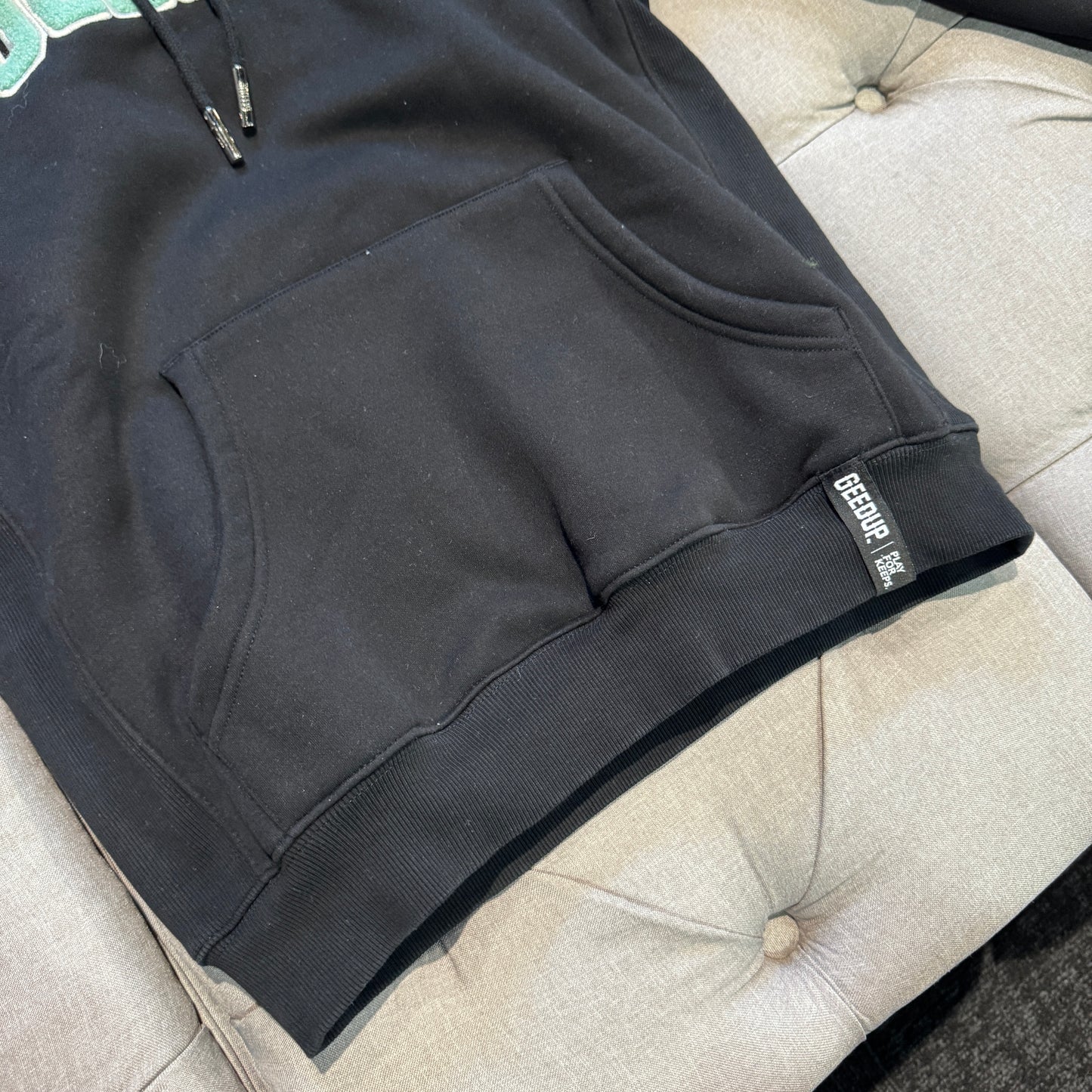 Geedup Play For Keeps Hoodie 'Black Teal' (Second hand)