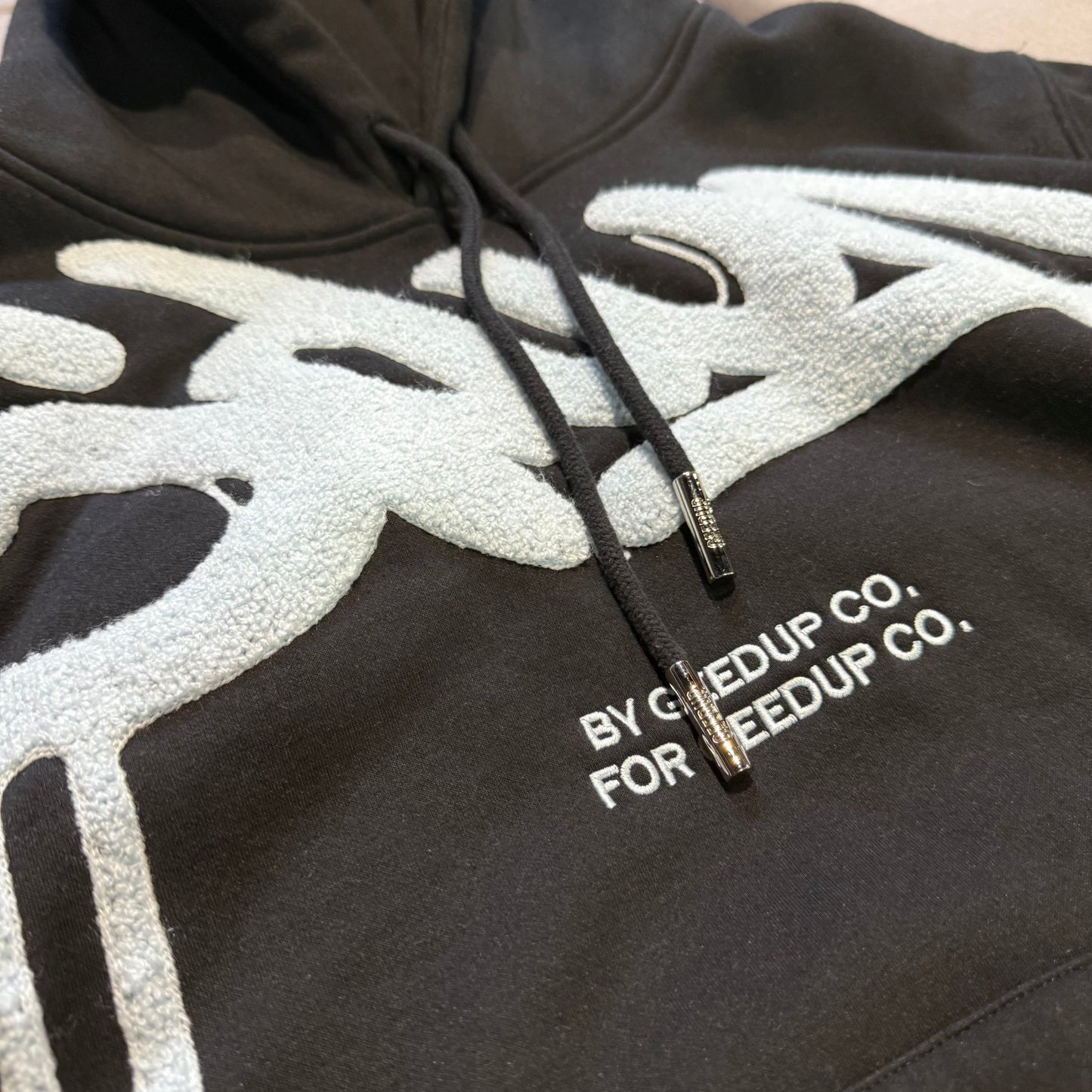 Geedup Handstyle Hoodie 'Black Baby Blue' (Second hand)