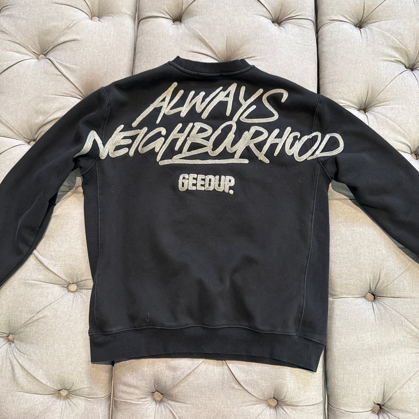 Geedup Always Neighbourhood Crewneck 'Black Grey' (Second hand)
