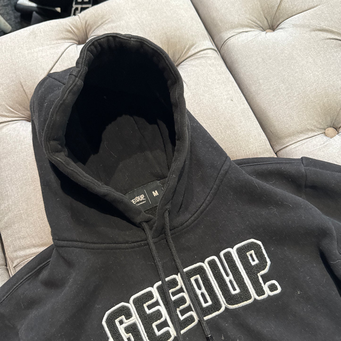 Geedup Play For Keeps Hoodie 'Black Black White' (Second hand)