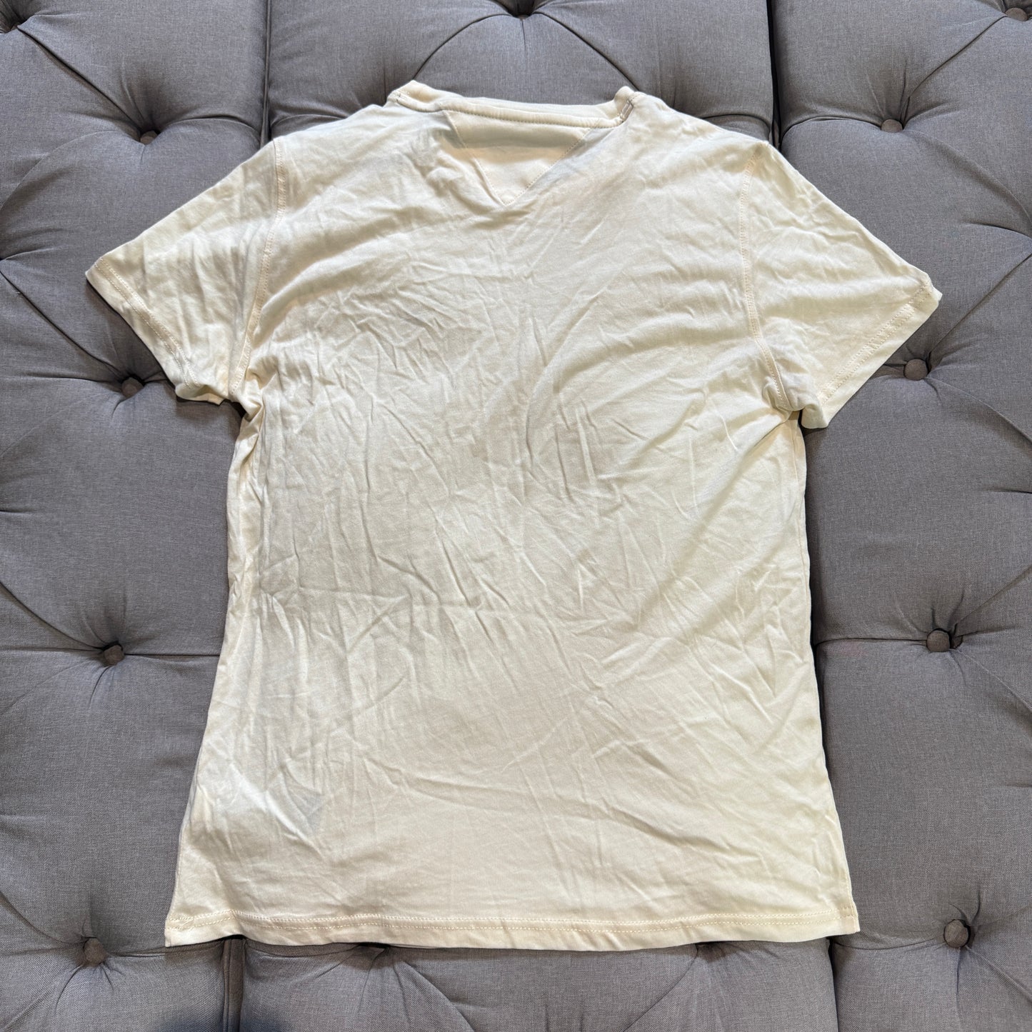 Tommy Hilfiger Flag Embroidery Tshirt 'Cream'
