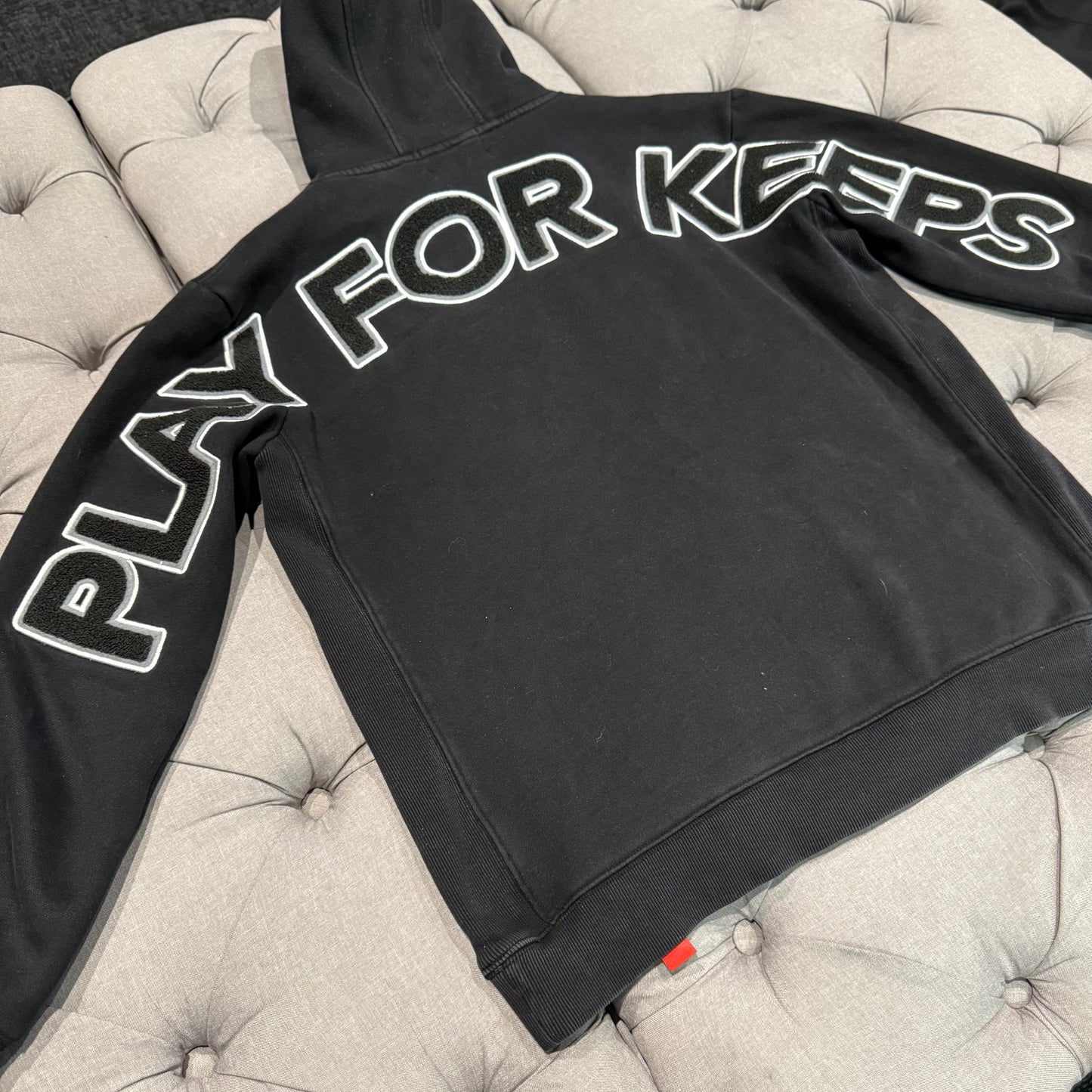 Geedup Play For Keeps Hoodie 'Black White Black' (Second hand)