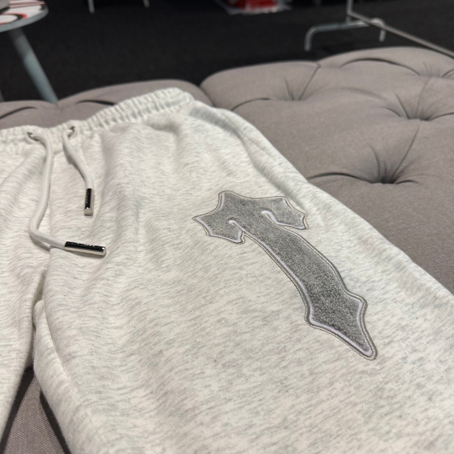 Geedup X Trapstar Team Logo Irongate Trackpant 'White Marle/Grey'
