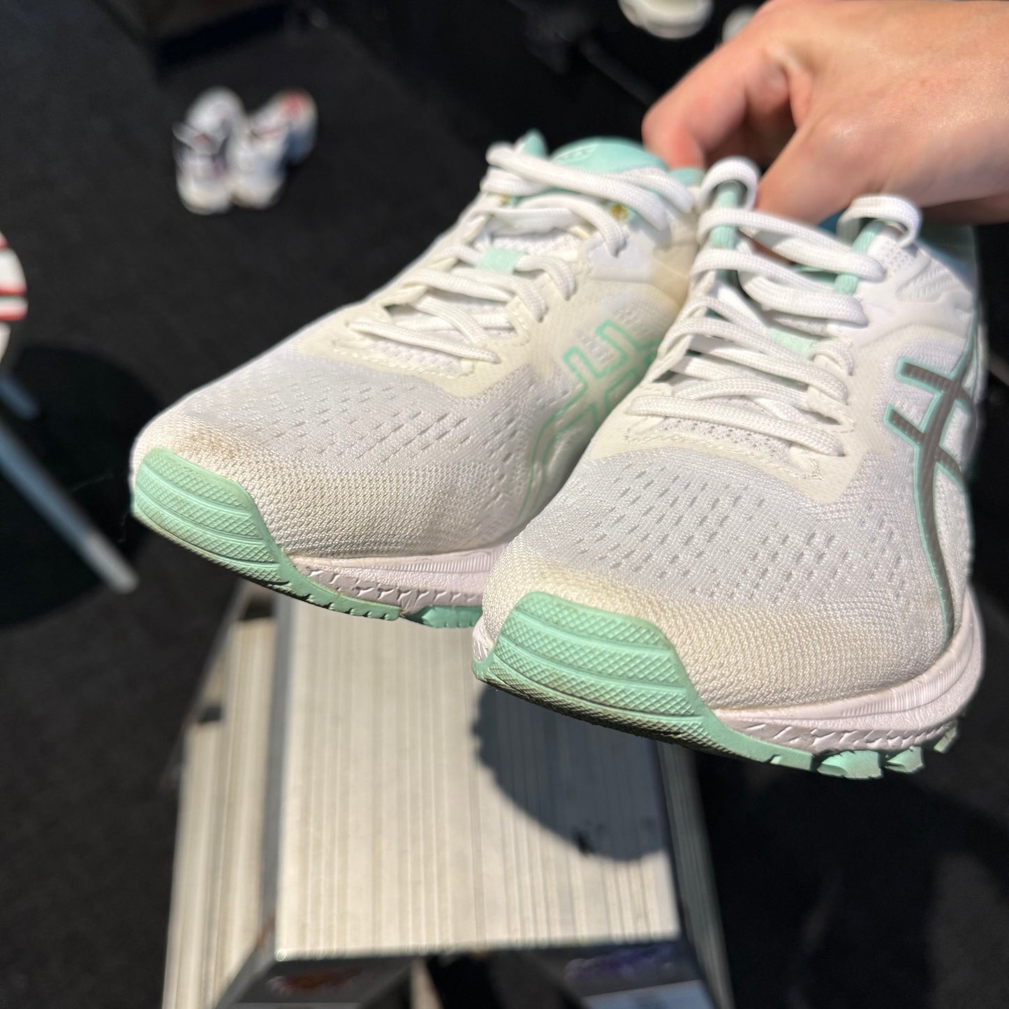 Asics GT-1000 White/Pure Silver Aqua Mint (Second hand)