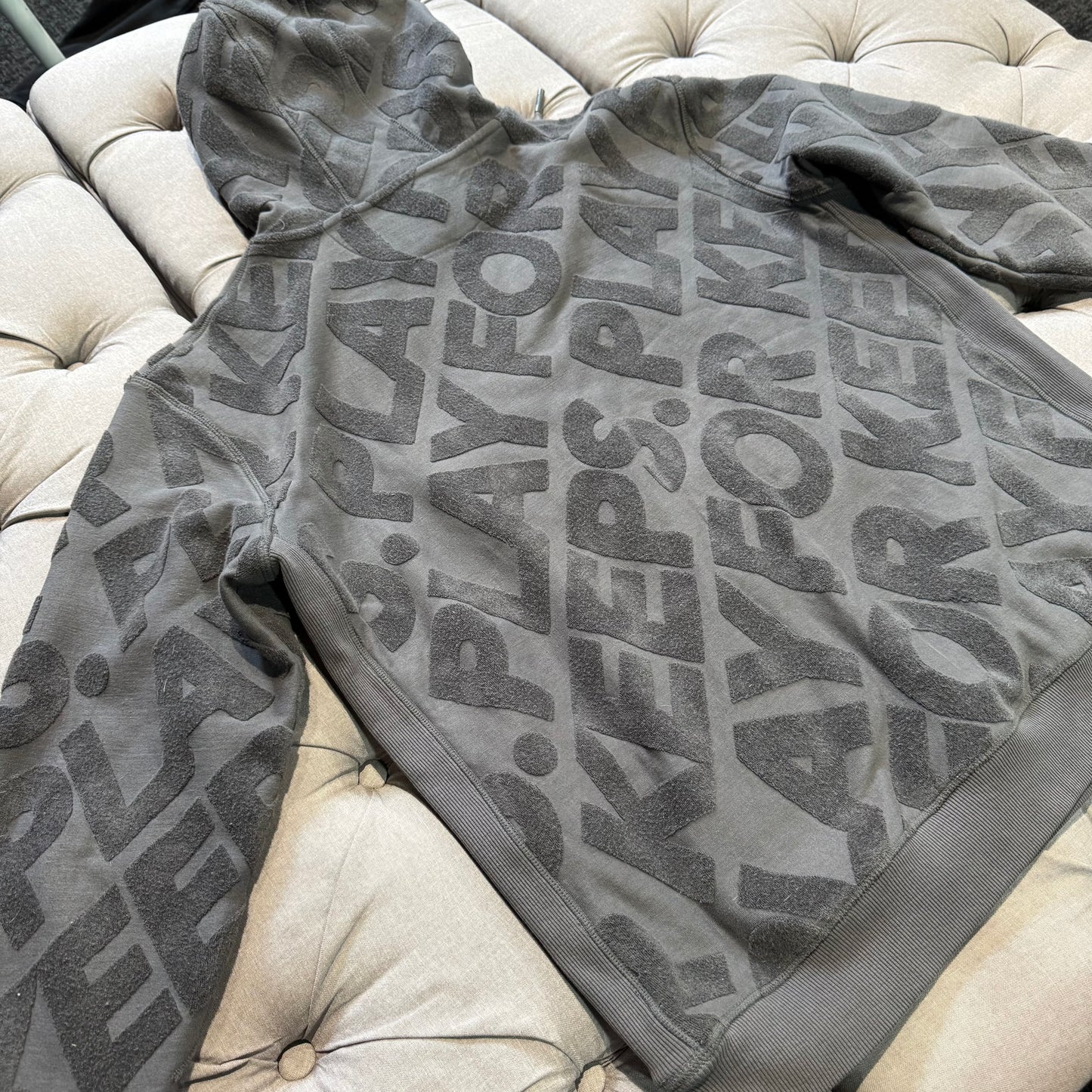 Geedup Monogram Play For Keeps Hoodie 'Ash Grey' (Second hand)
