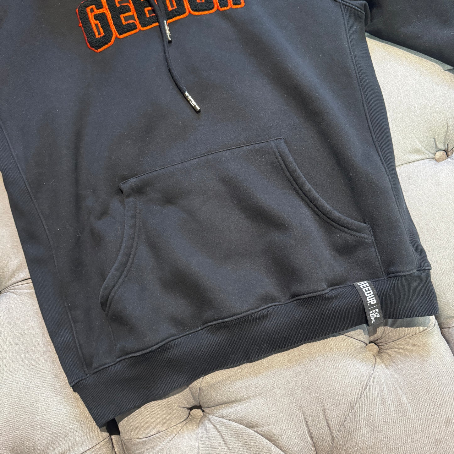 Geedup Play For Keeps Hoodie 'Black Orange' (Second hand)