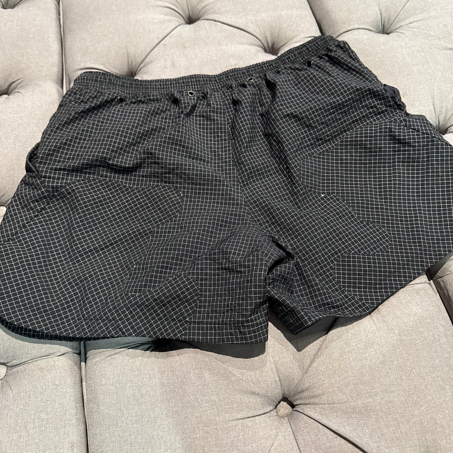 Nike x Off-White Grid-Pattern Woven Shorts 'Black Blue' (Second Hand)
