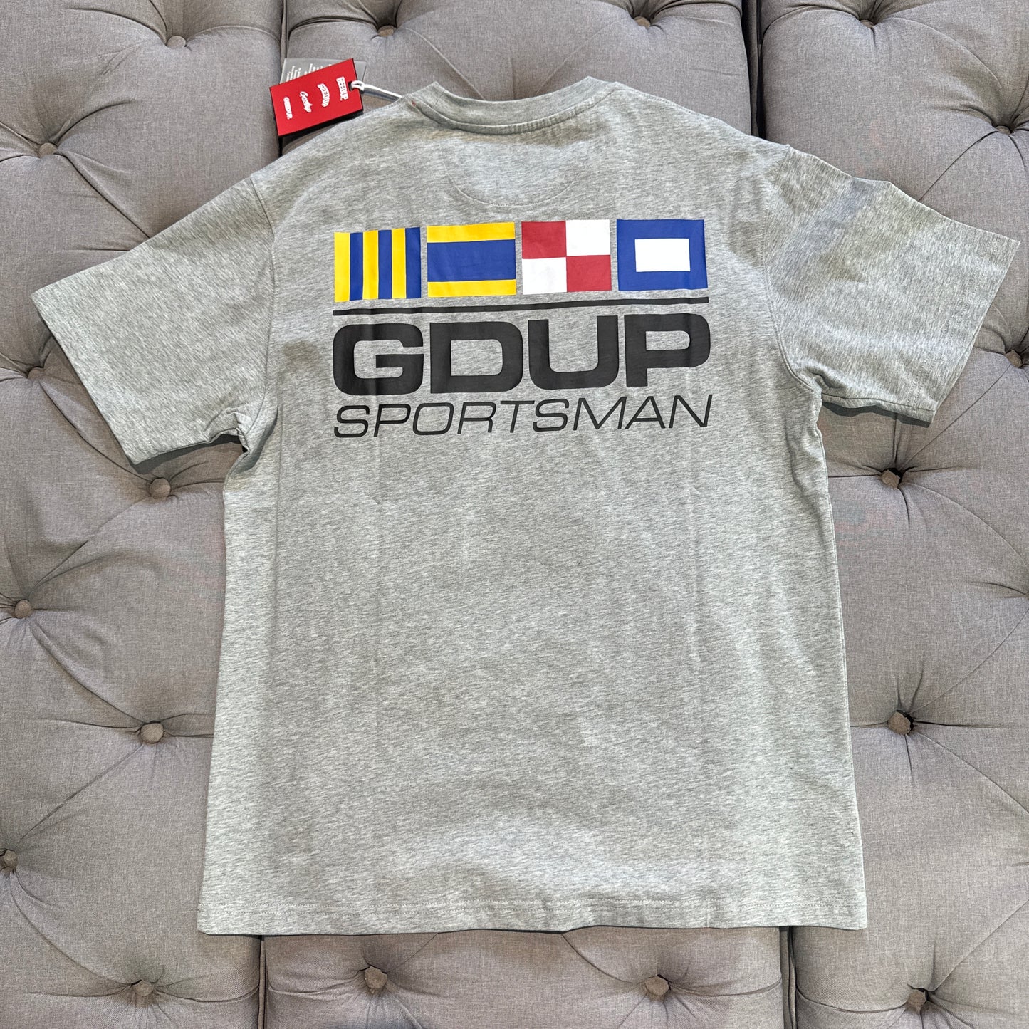 Geedup Sportsman Flag T-Shirt 'Grey' (Second hand)