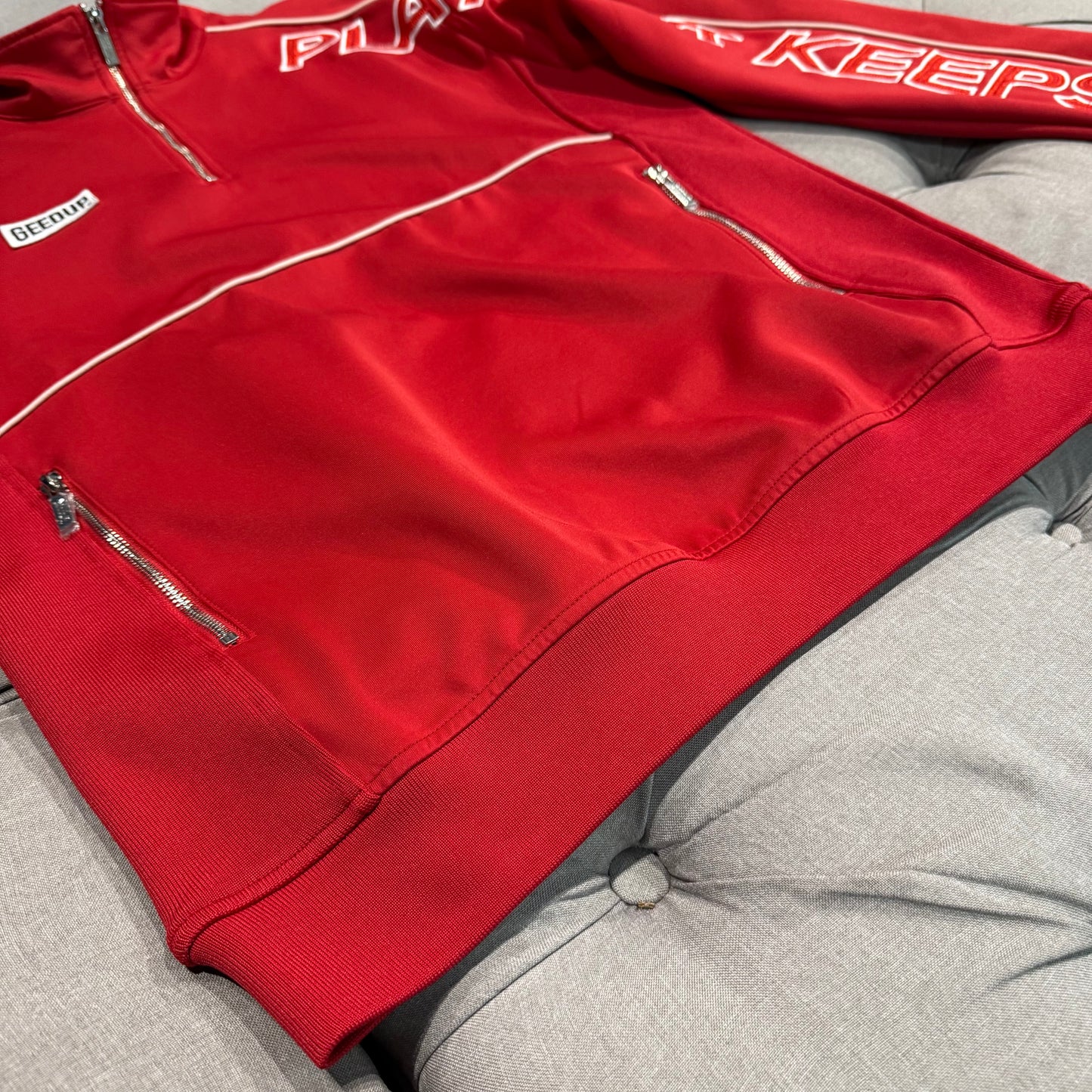 Geedup Play For Keeps Quarter Zip 'Red' (Second hand)