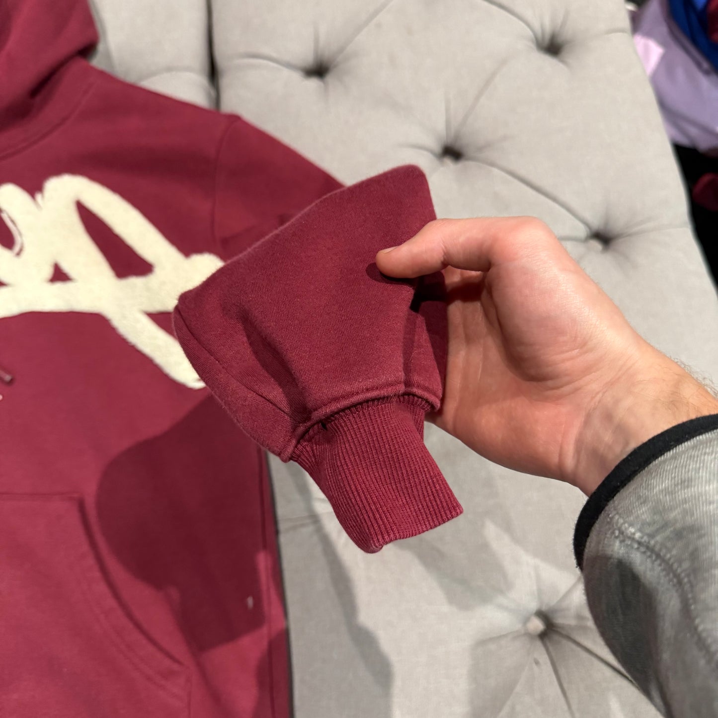 Geedup Handstyle Hoodie 'Maroon Cream' (Second hand)