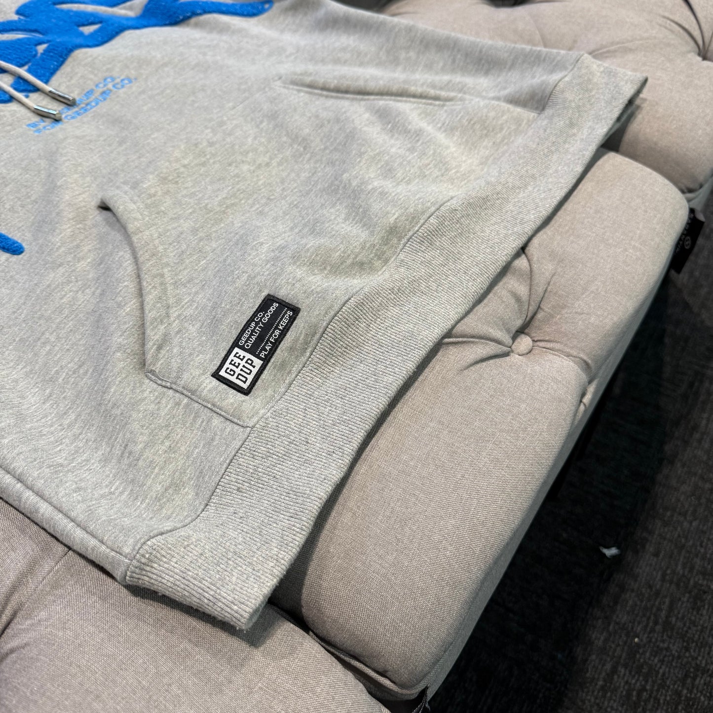 Geedup Handstyle Hoodie 'Grey Blue' (Second hand)