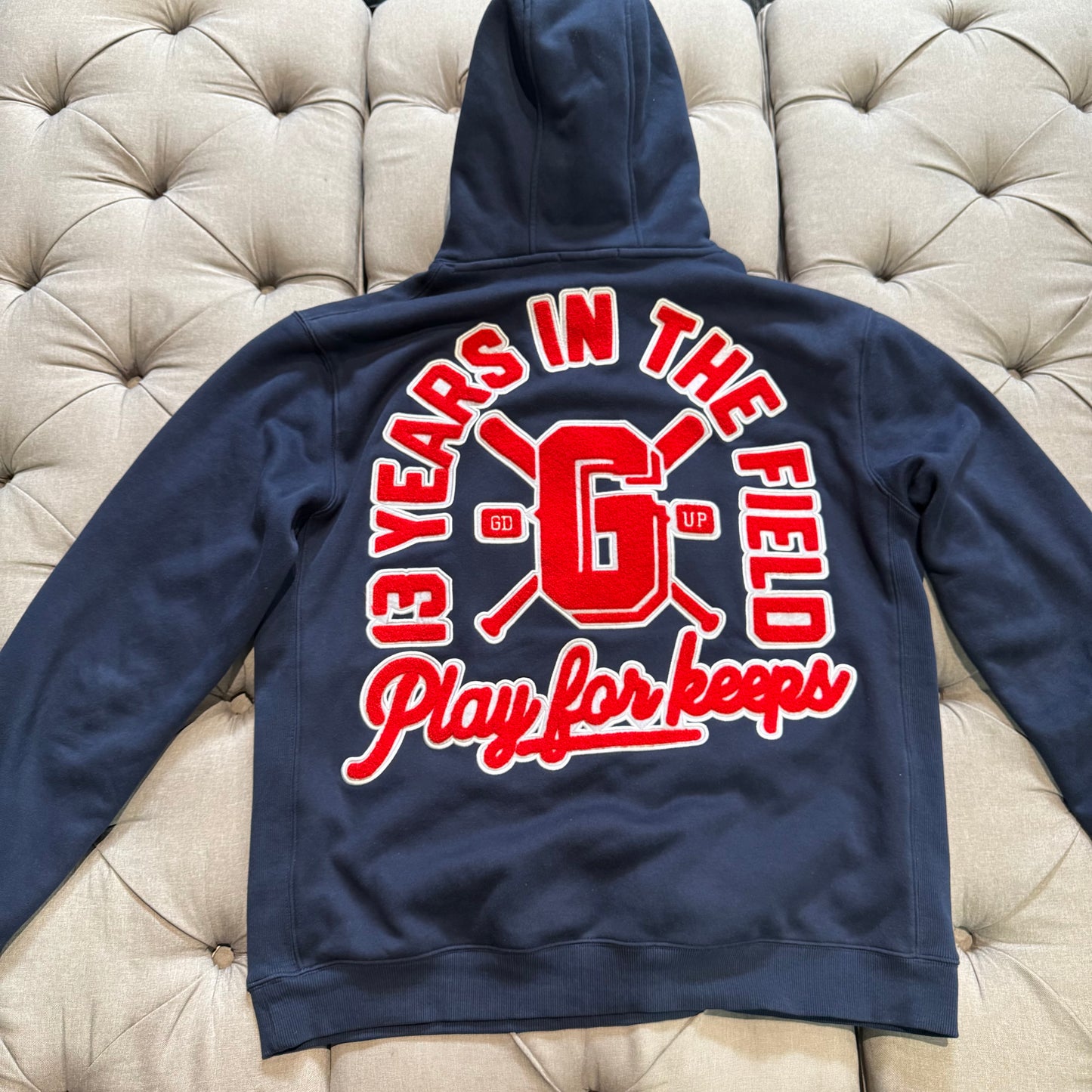 Geedup 13 Years In The Field Hoodie 'Navy Red' (Second hand)