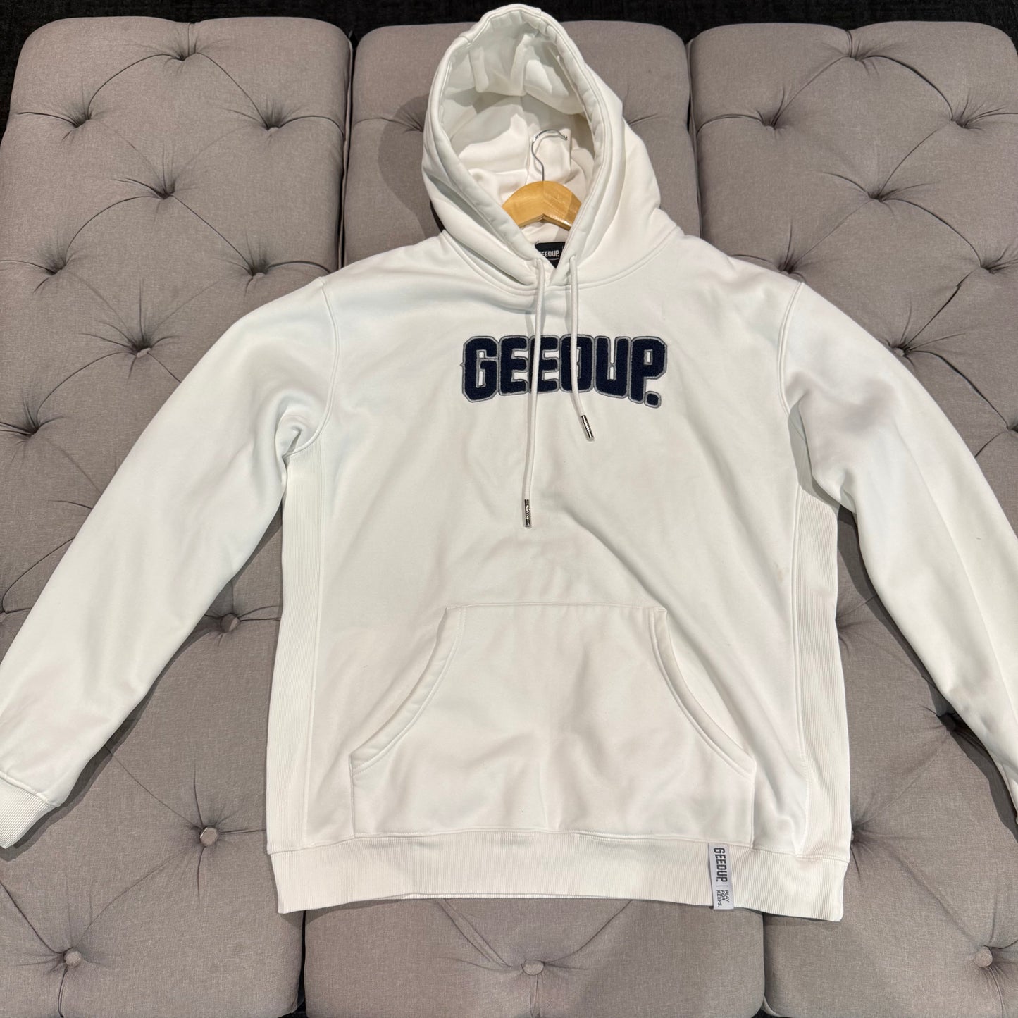 Geedup Play For Keeps Hoodie 'White Navy' (Second hand)