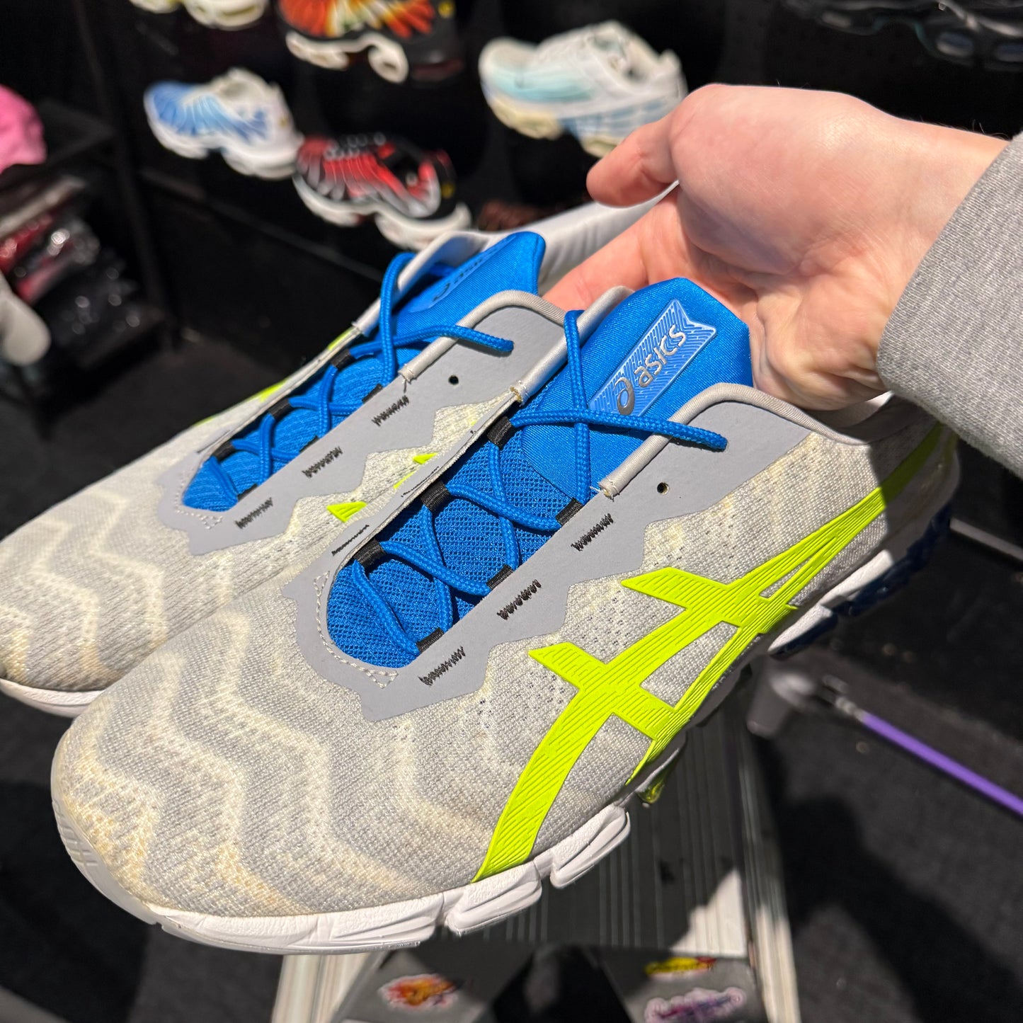 Asics Gel-Quantum 180 5 'Grey Blue Neon' (Second hand)