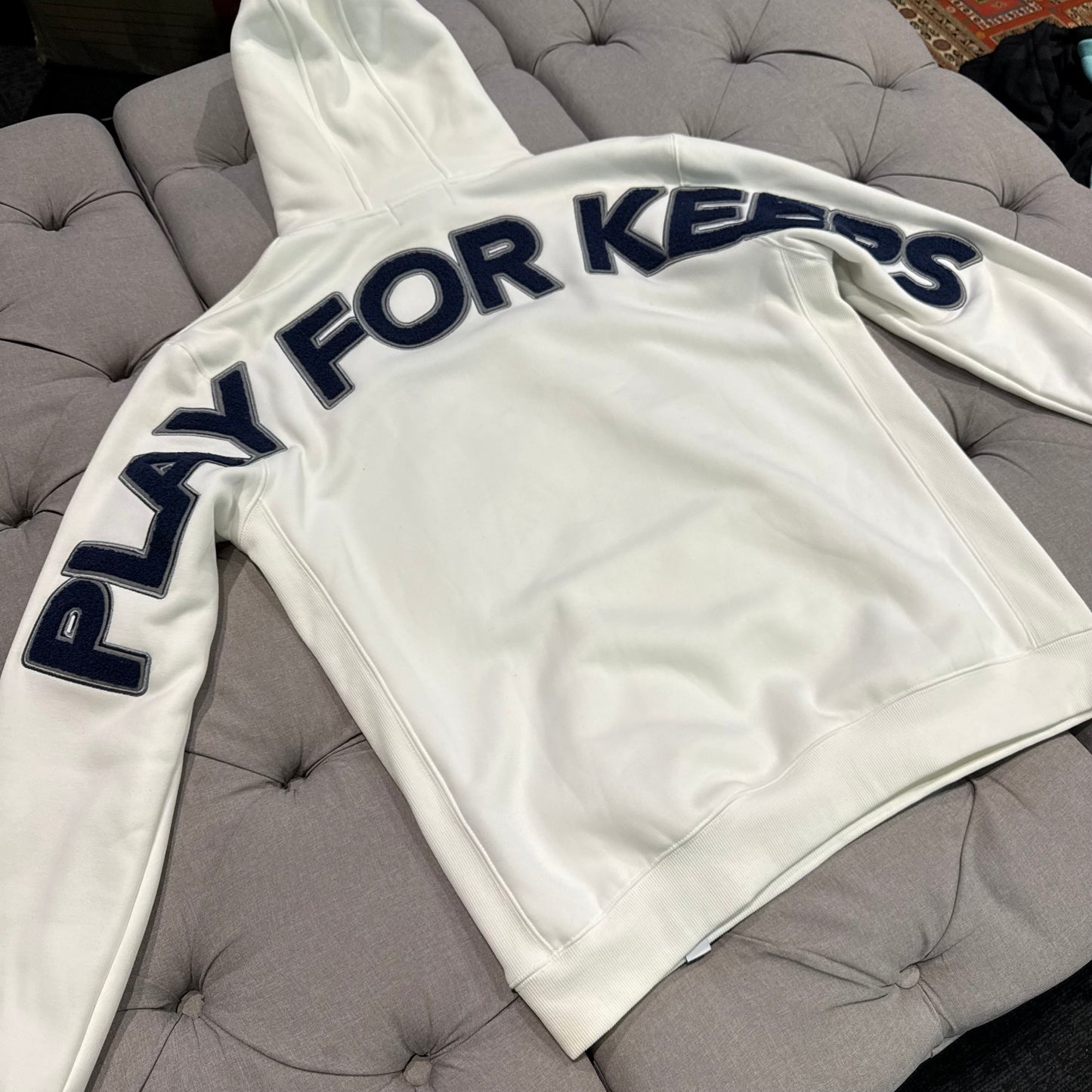 Geedup Play For Keeps Hoodie 'Cream Navy' (Second hand)