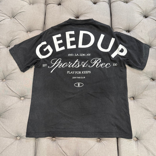 Geedup Sports Rec T-shirt 'Washed Black' (Second hand)