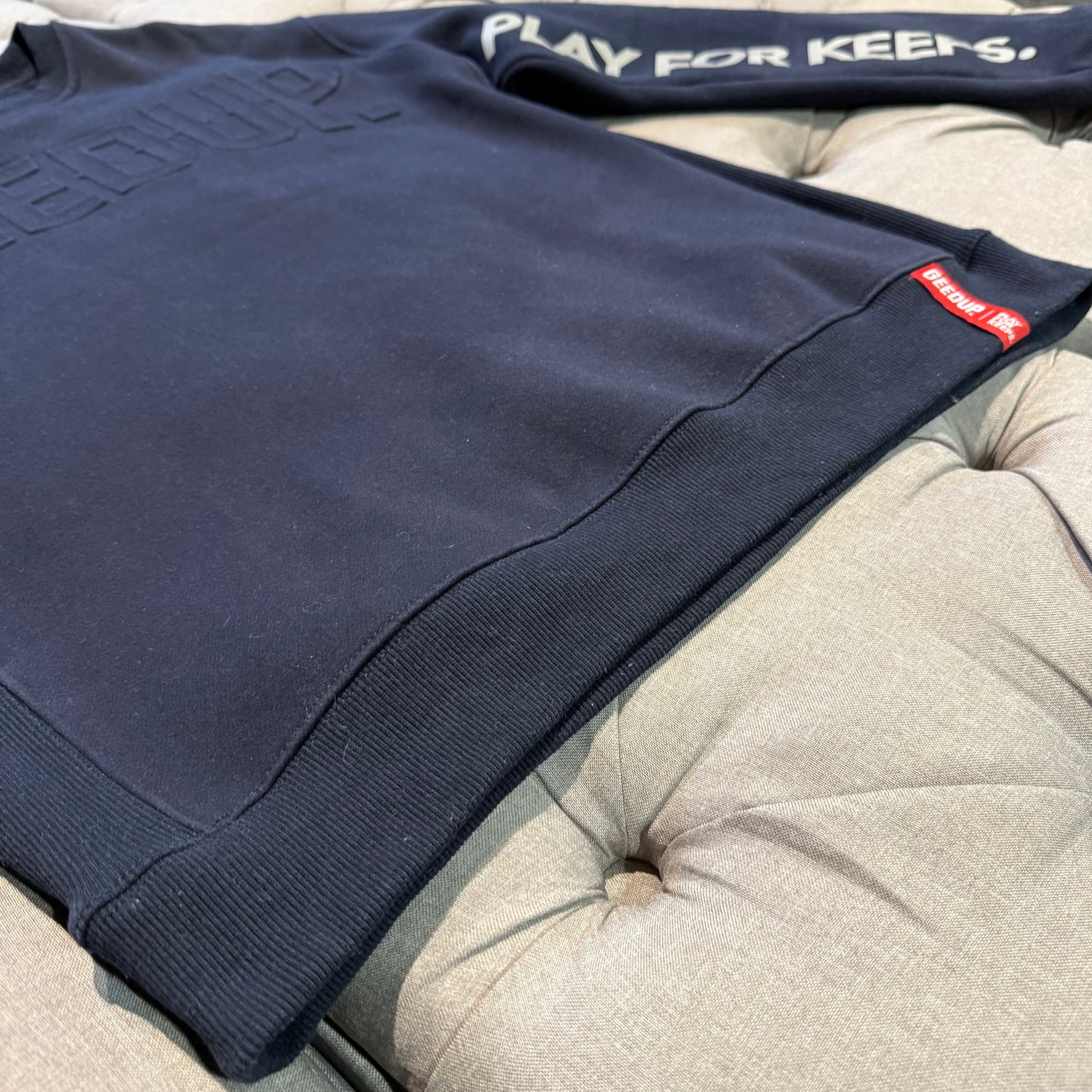 Geedup Embossed Logo Crewneck 'Navy' (Second hand)