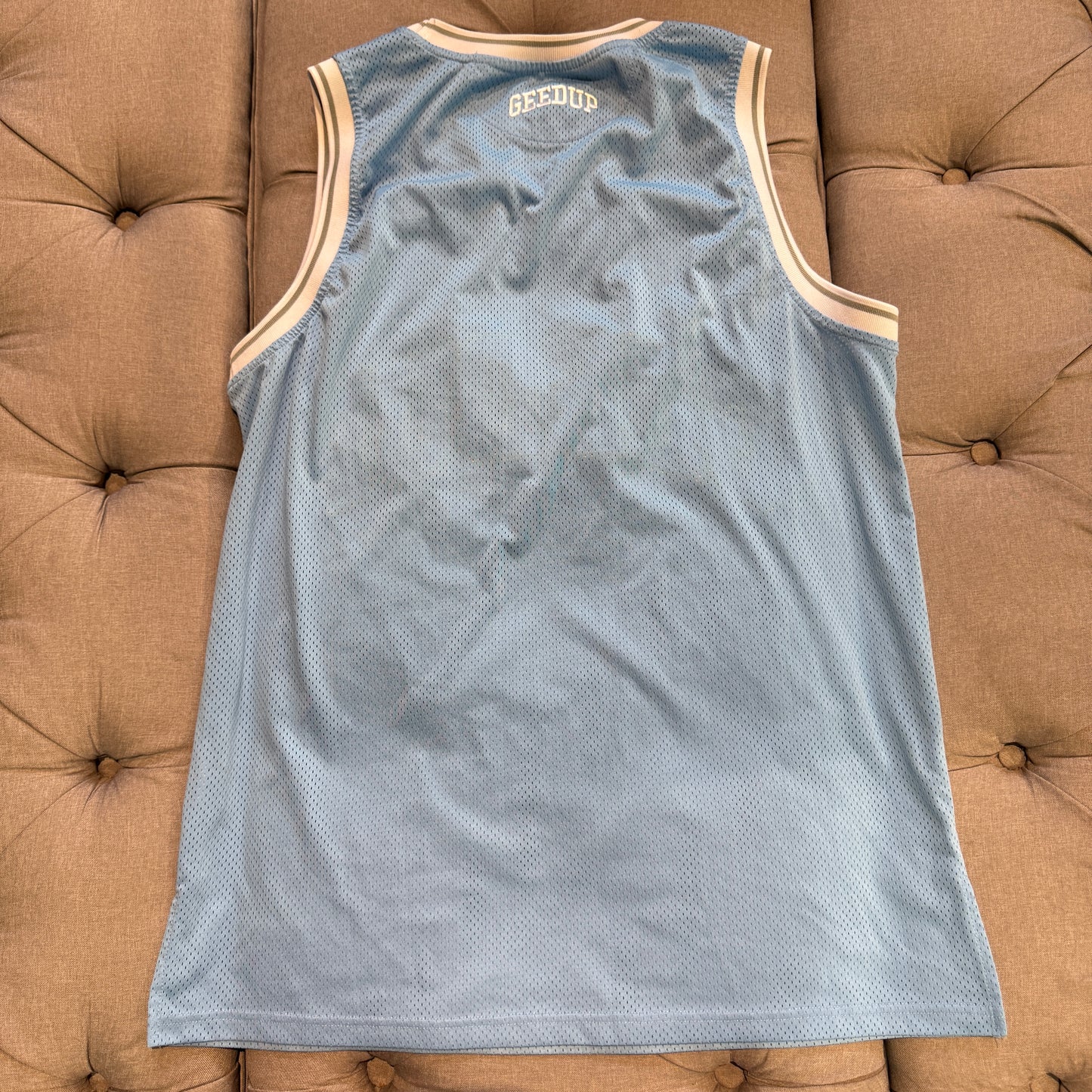 Geedup Basketball Mesh Jersey ‘Baby Blue Yellow’ (Second hand)