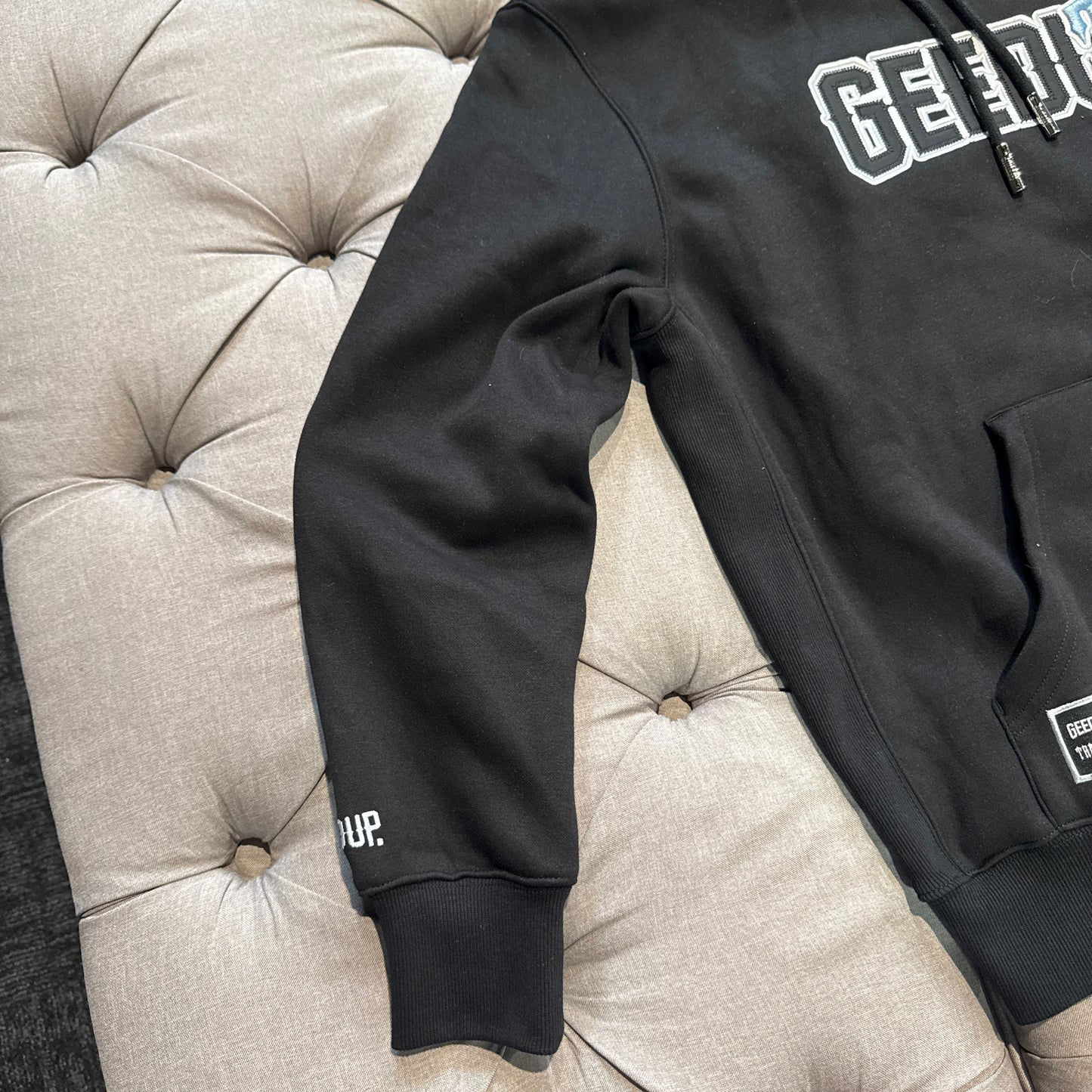 Geedup x Trapstar PFK x Irongate Hoodie 'Black Blue' (Brand New)