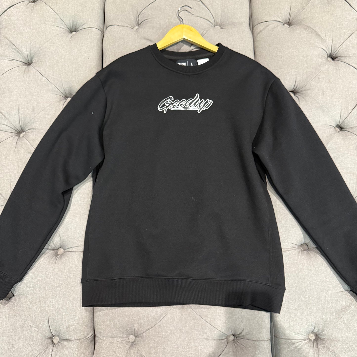 Geedup OS Script Crewneck 'Black White' (Second hand)