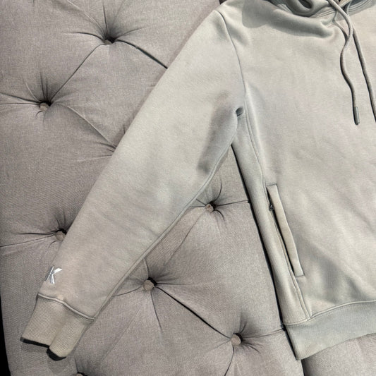 Geedup Back Satin PFK Logo Hoodie 'Grey White' (Second hand)