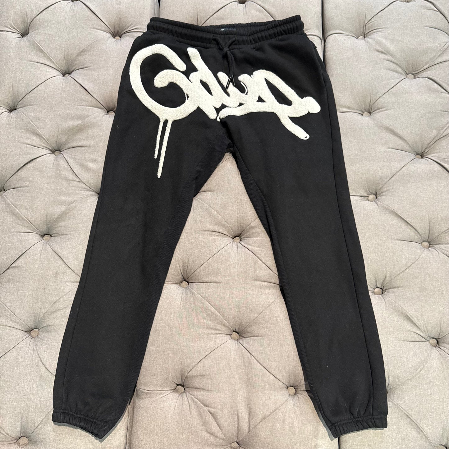 Geedup Handstyle Track Pants 'Black White' (Second hand)