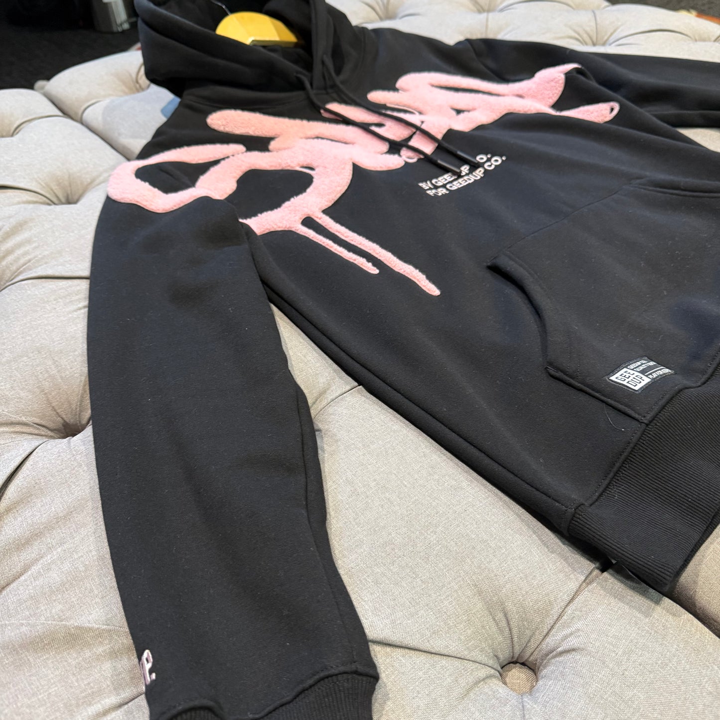 Geedup Handstyle Hoodie 'Black Pink' (Second hand)