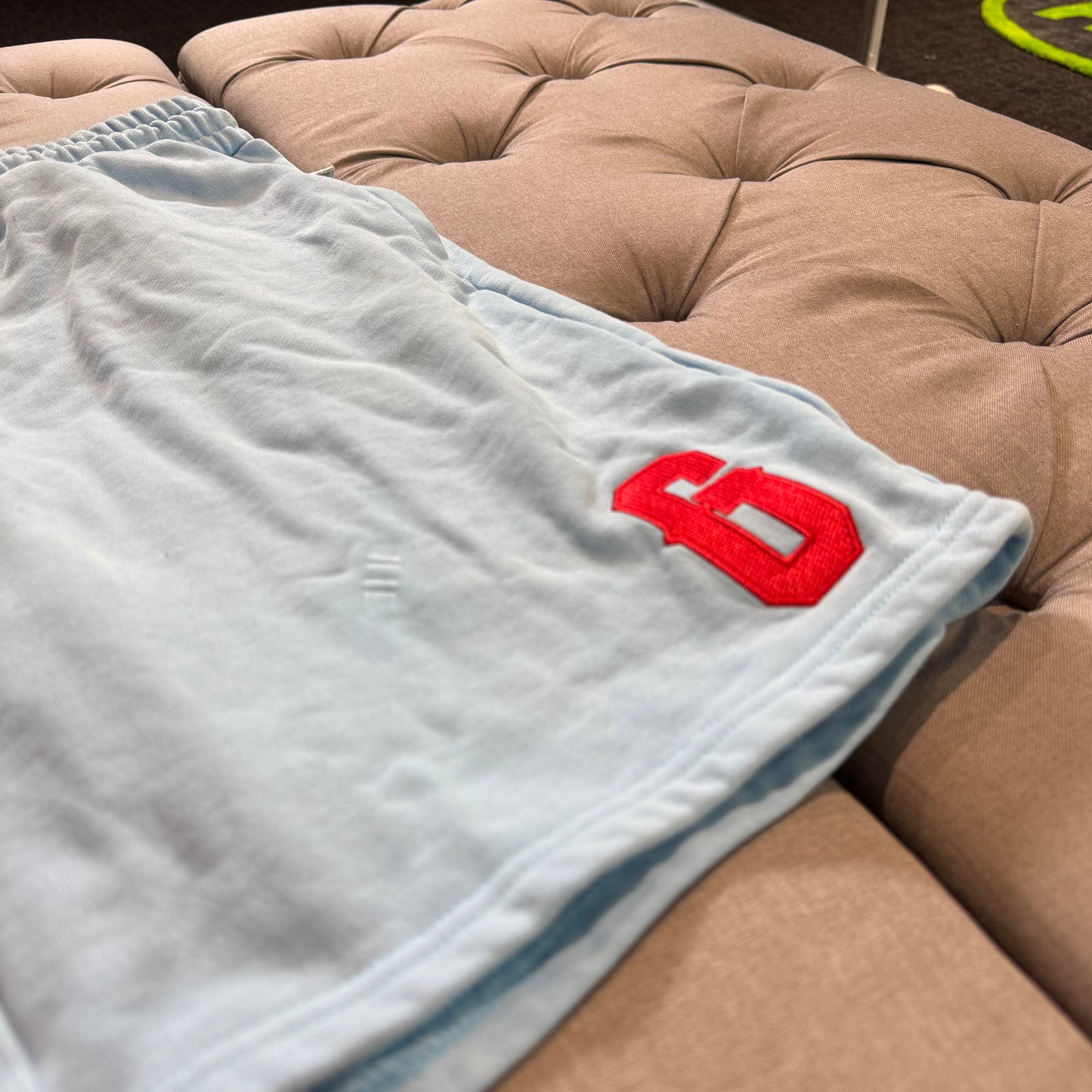 Geedup G Logo Shorts 'Baby Blue Red' (Second hand)